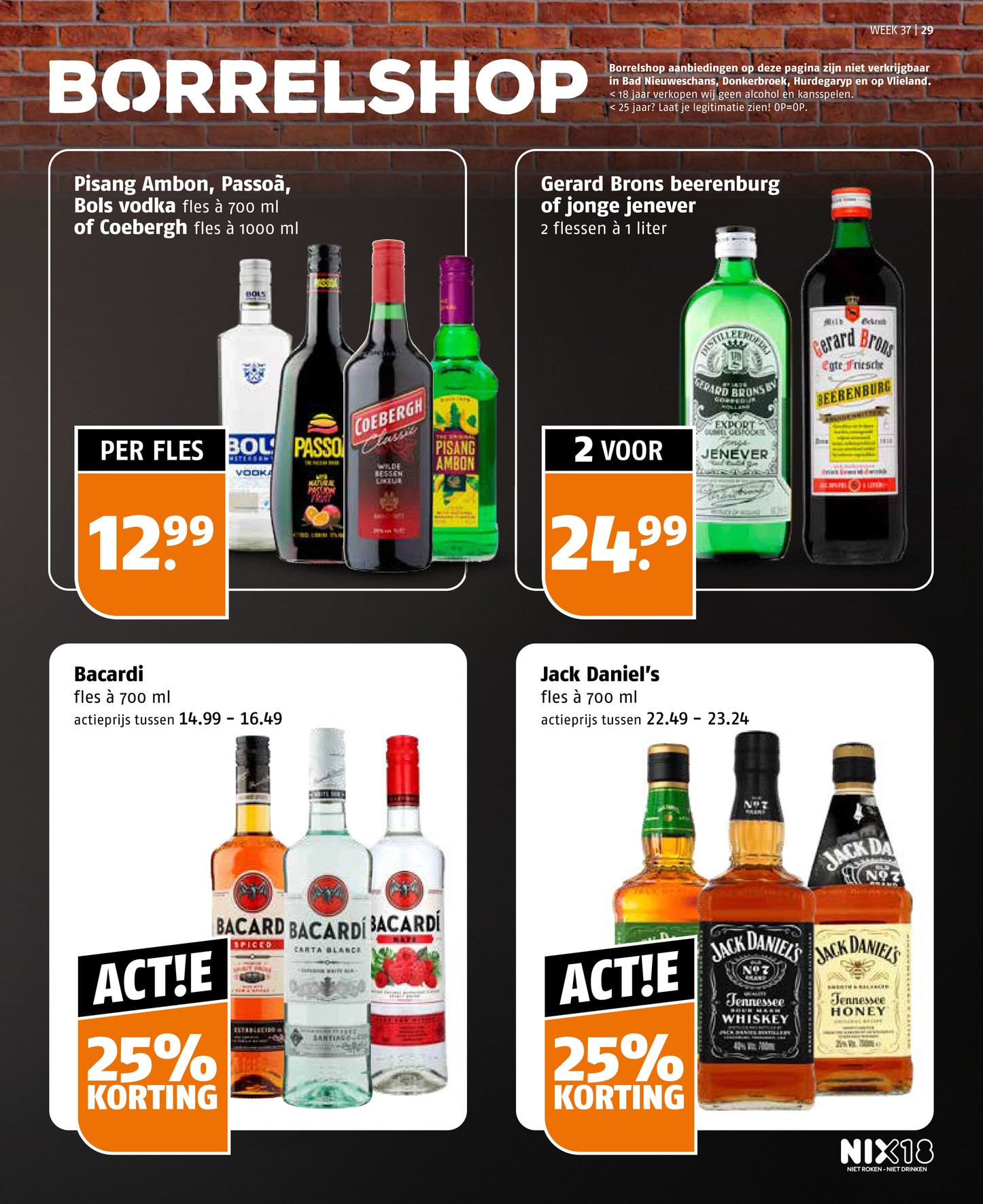Jack Daniel's, gemarkeerd op pagina 29 van de Poiesz folder
