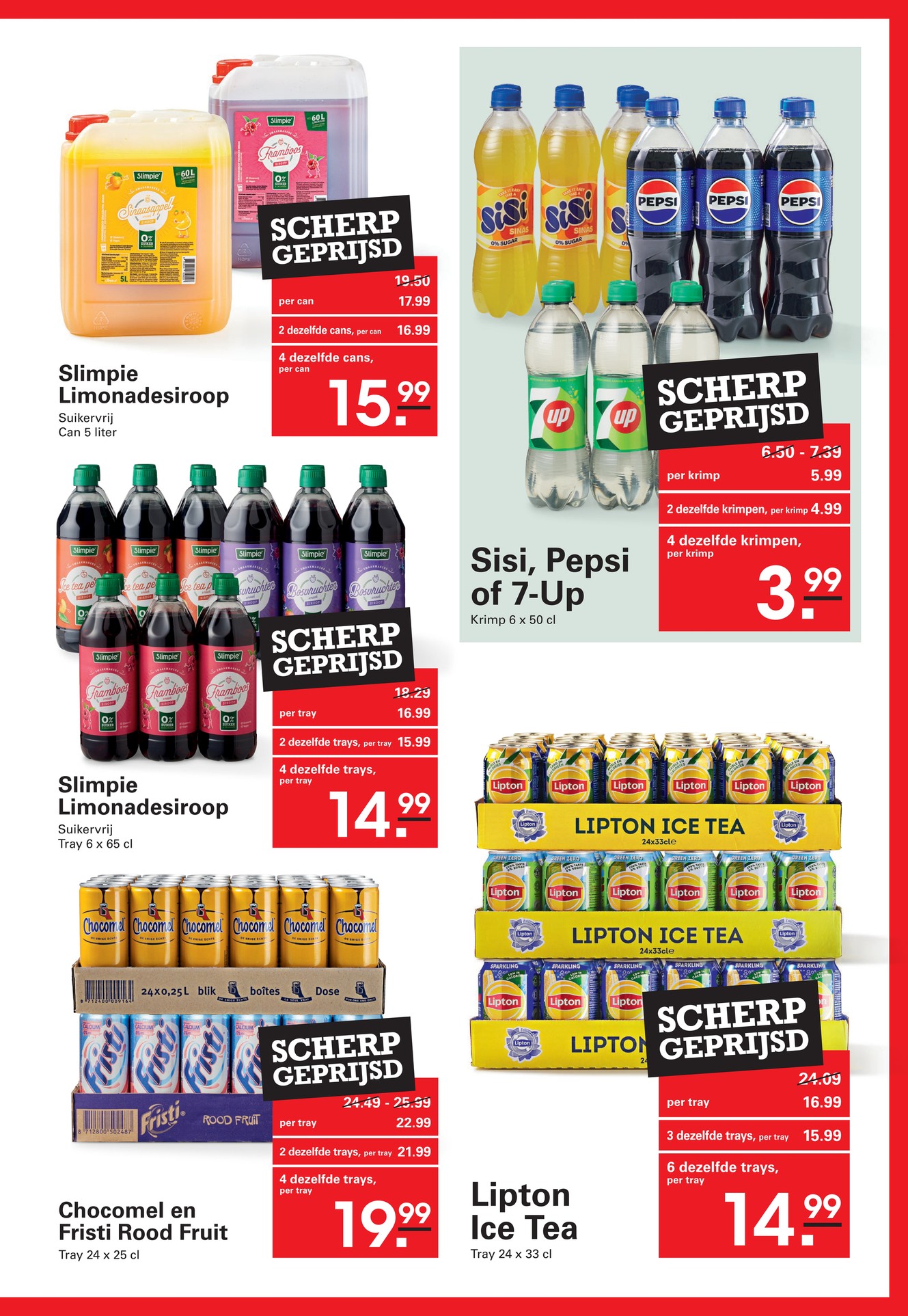 Lipton Ice Tea, gemarkeerd op pagina 3 van de Sligro folder