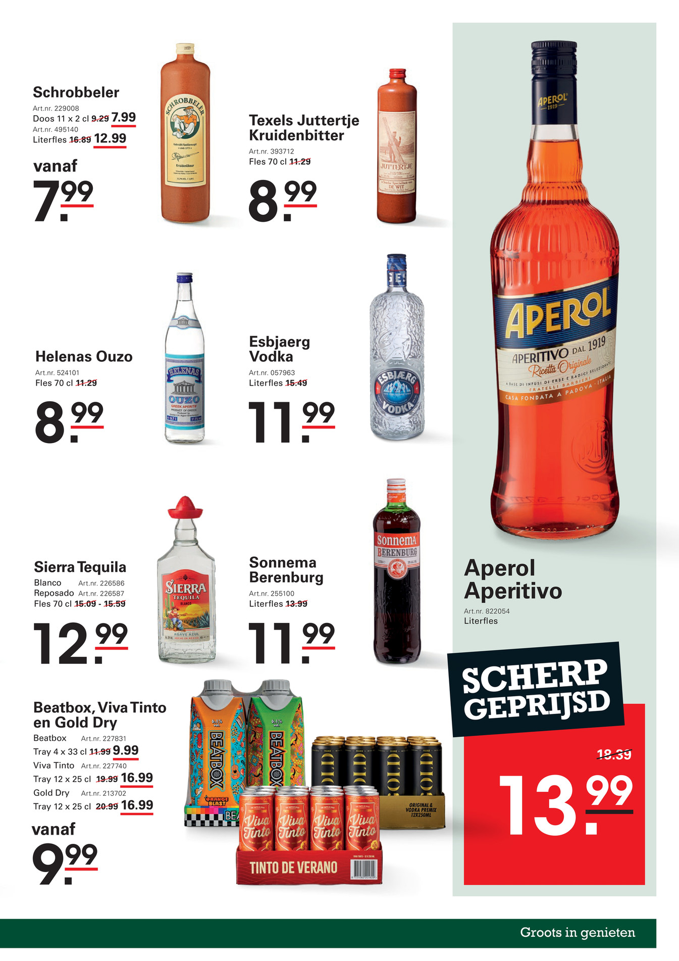 Sierra Tequila, gemarkeerd op pagina 7 van de Sligro folder