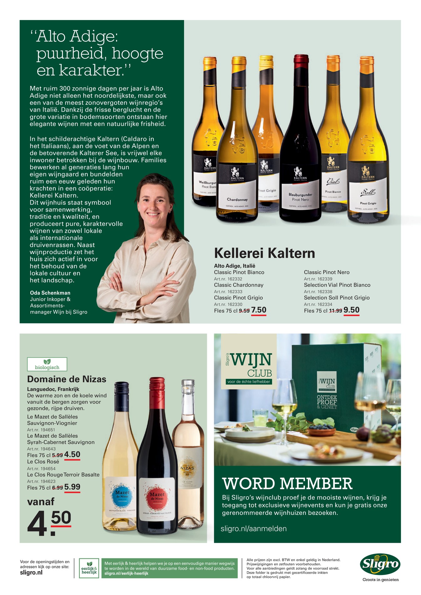 Le Mazet / Le Clos Rosé, gemarkeerd op pagina 11 van de Sligro folder