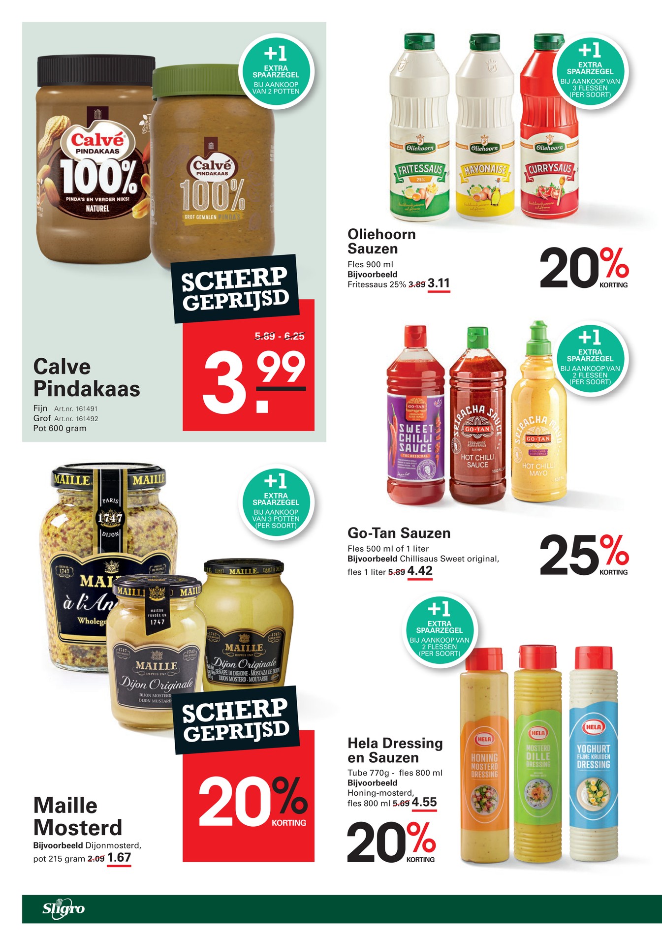 Hela Dressing en Sauzen, gemarkeerd op pagina 16 van de Sligro folder