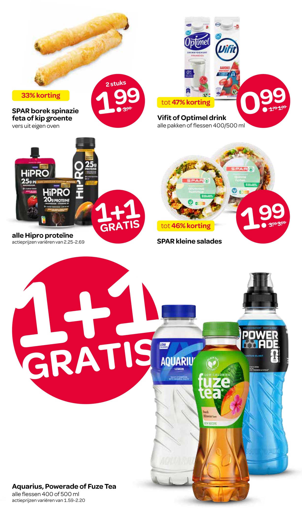 SPAR kleine salades, gemarkeerd op pagina 7 van de Spar folder