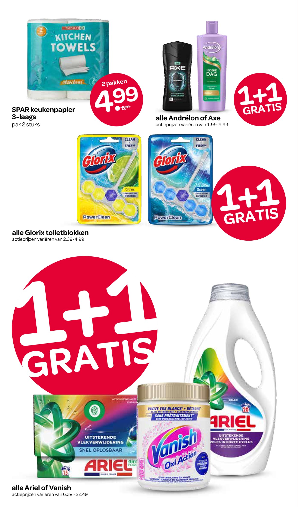 SPAR keukenpapier 3-laags, gemarkeerd op pagina 14 van de Spar folder