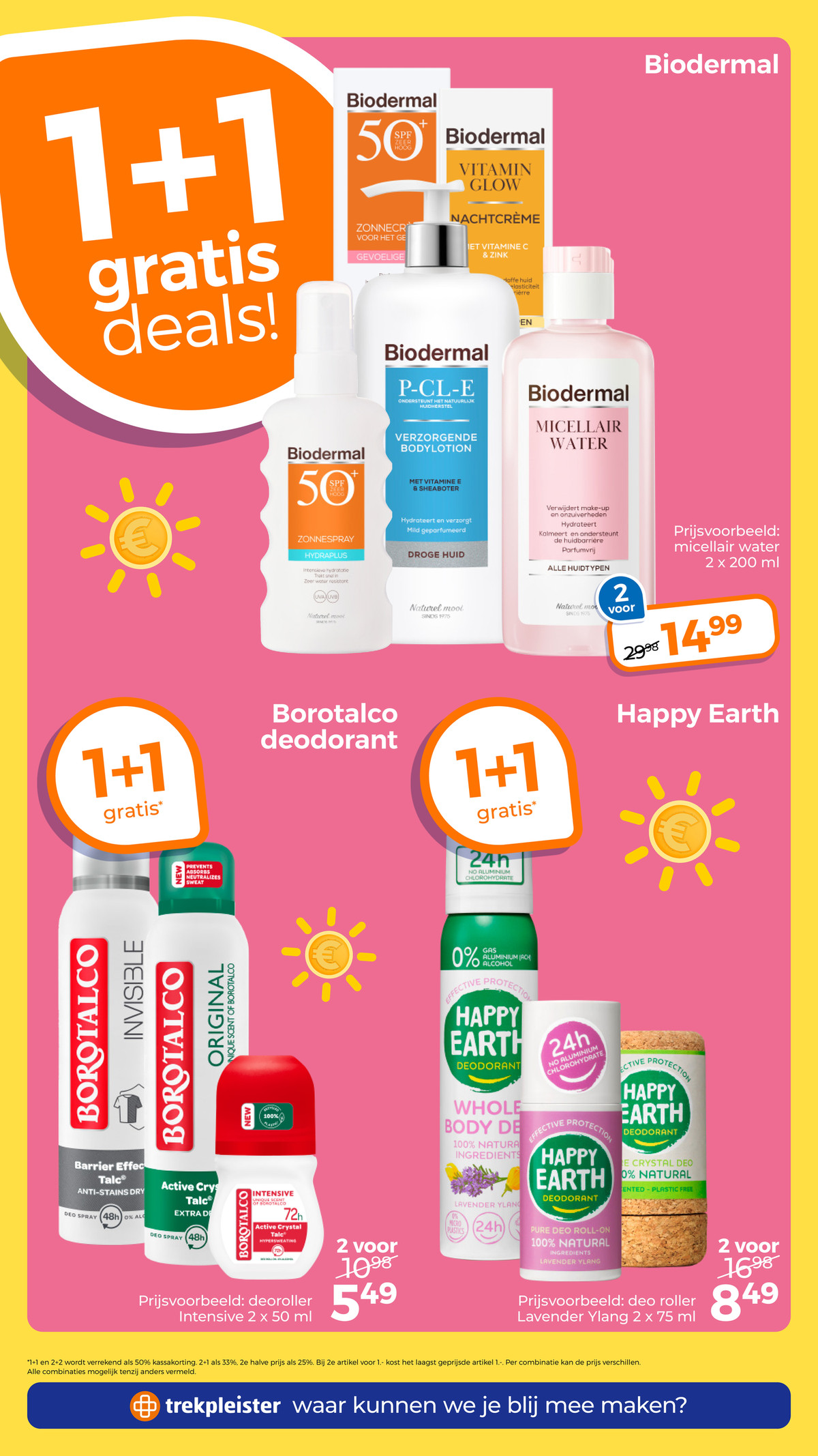 Happy Earth deodorant, gemarkeerd op pagina 6 van de Trekpleister folder