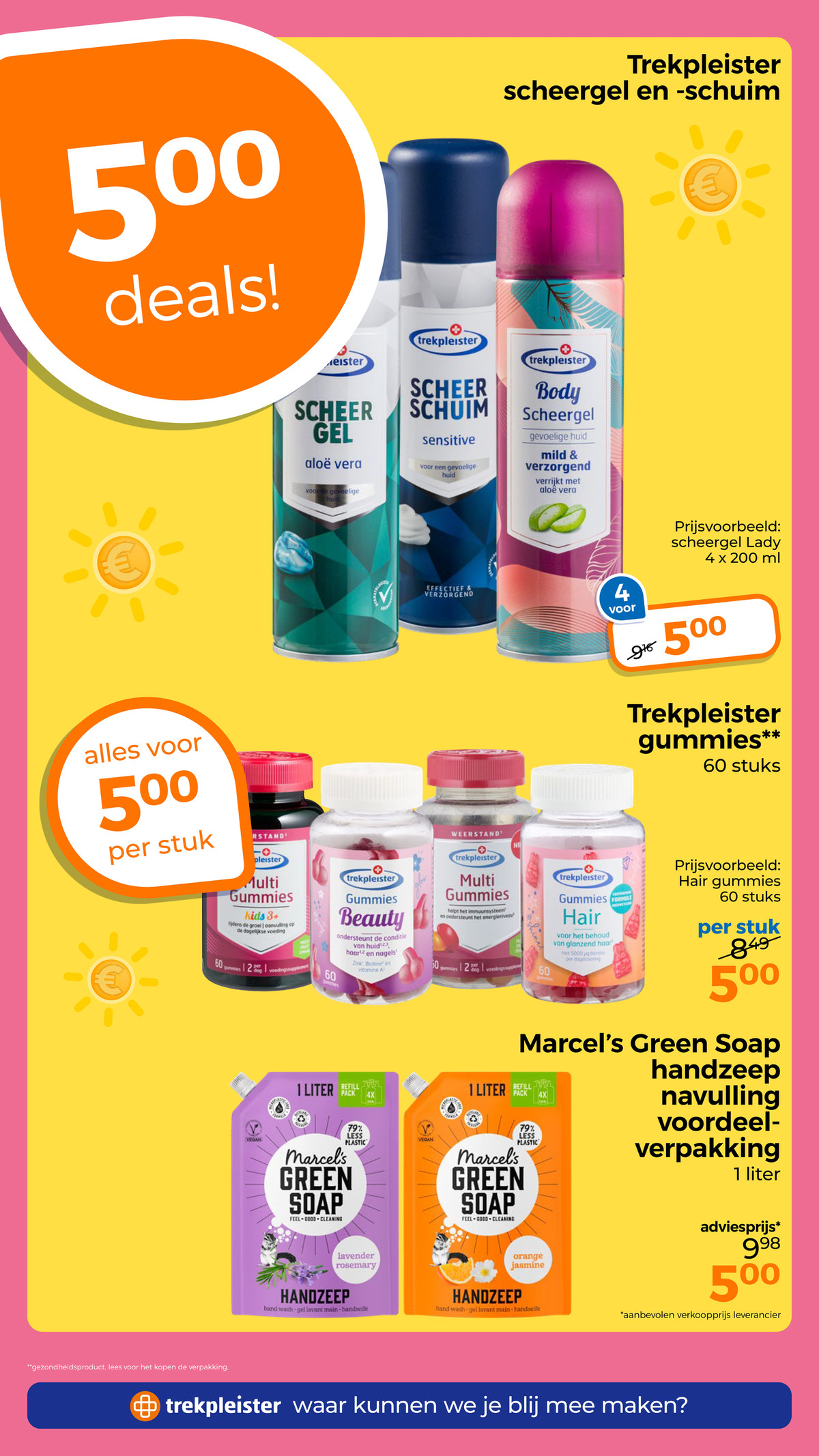 Multi Gummies / Beauty / Hair, gemarkeerd op pagina 19 van de Trekpleister folder