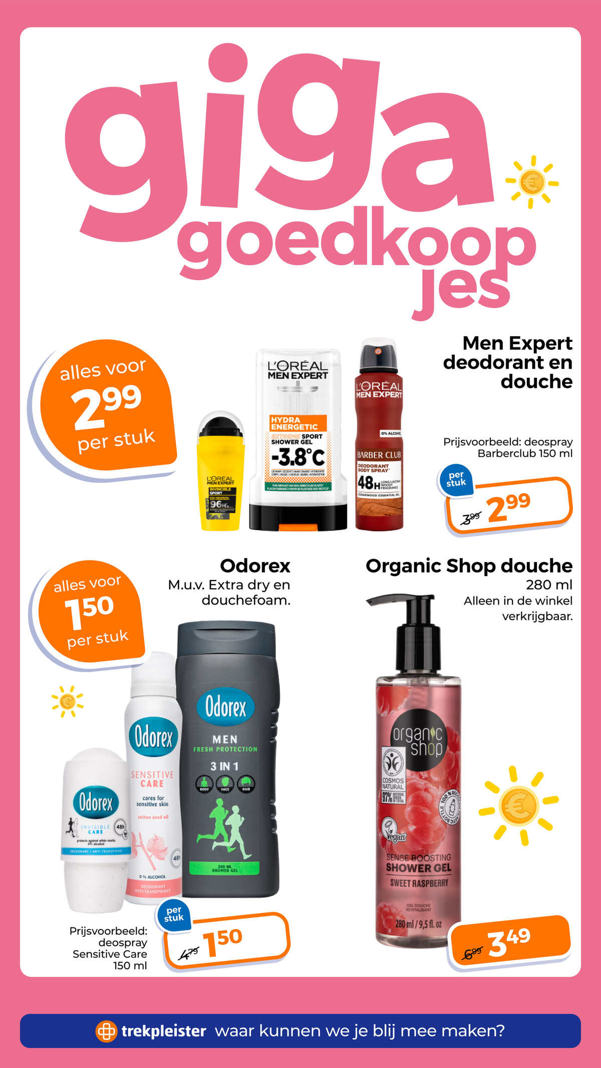 Men Expert deodorant en douche, uit de Trekpleister folder, pagina 23
