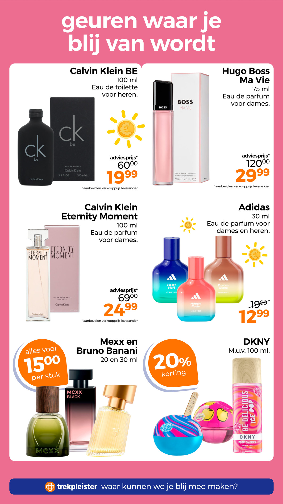 Calvin Klein BE Eau de Toilette, gemarkeerd op pagina 31 van de Trekpleister folder