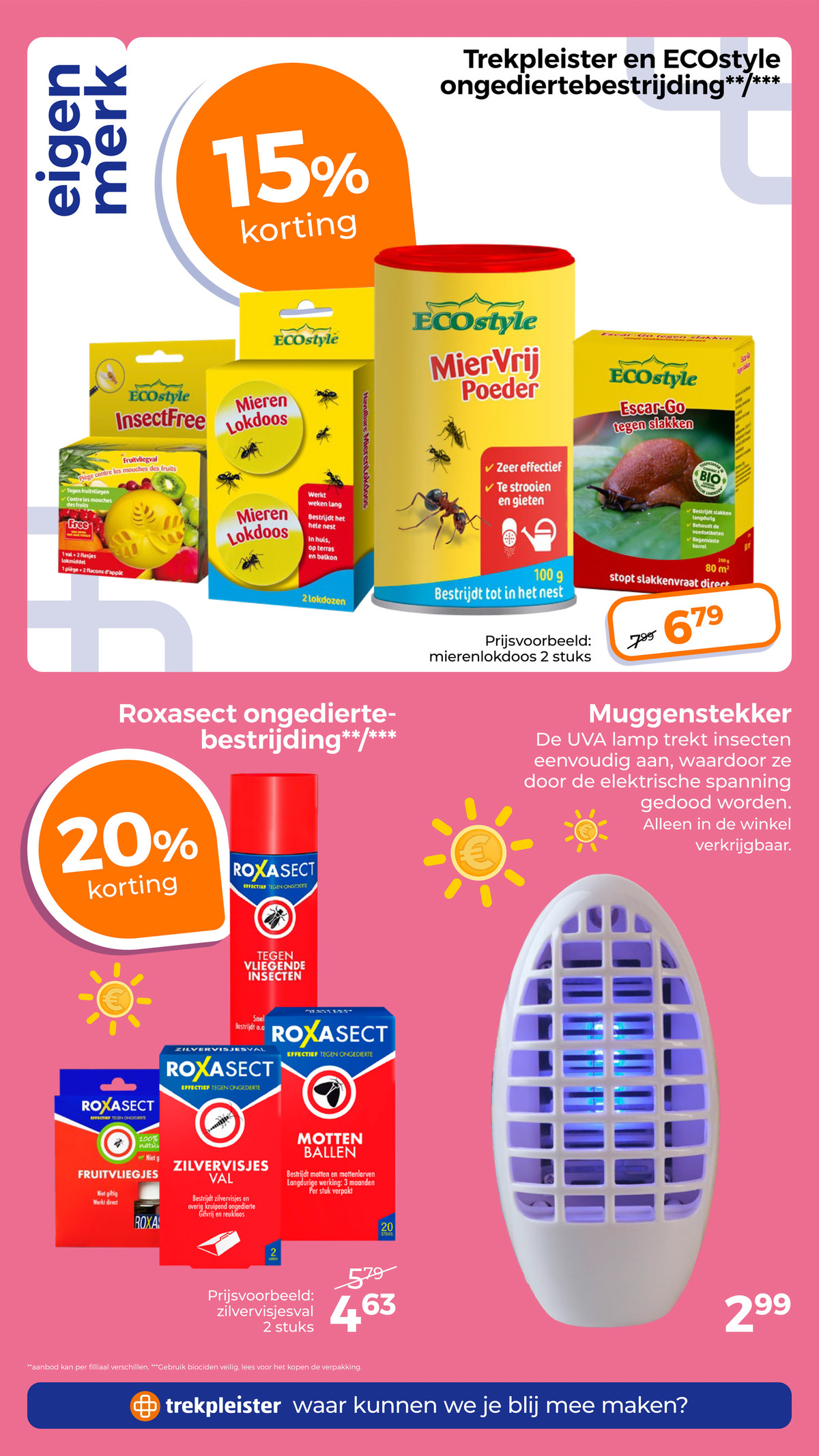 Escar-Go tegen slakken, gemarkeerd op pagina 50 van de Trekpleister folder