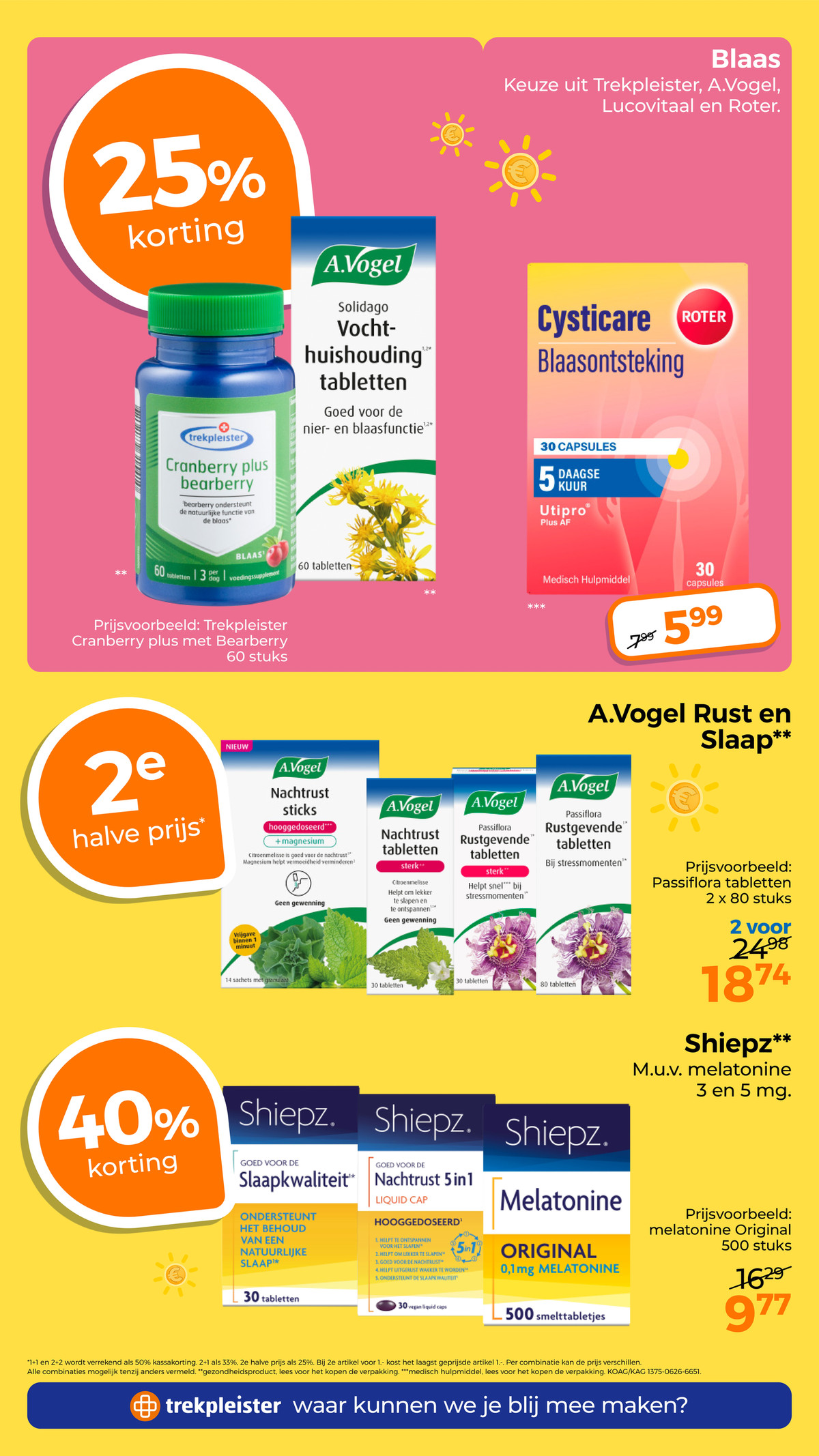 Passiflora Rustgevende tabletten, gemarkeerd op pagina 54 van de Trekpleister folder