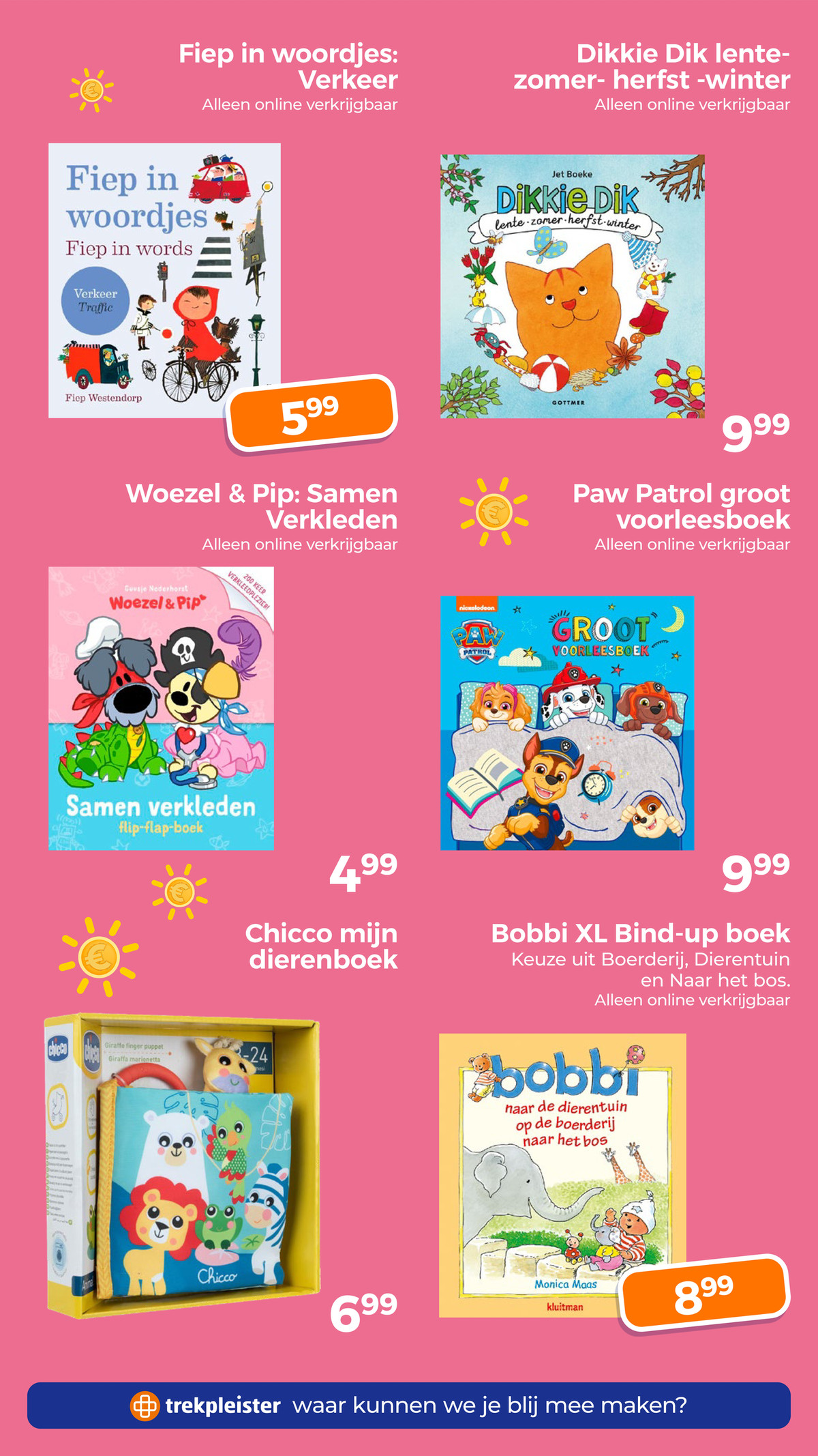 Paw Patrol groot voorleesboek, gemarkeerd op pagina 68 van de Trekpleister folder