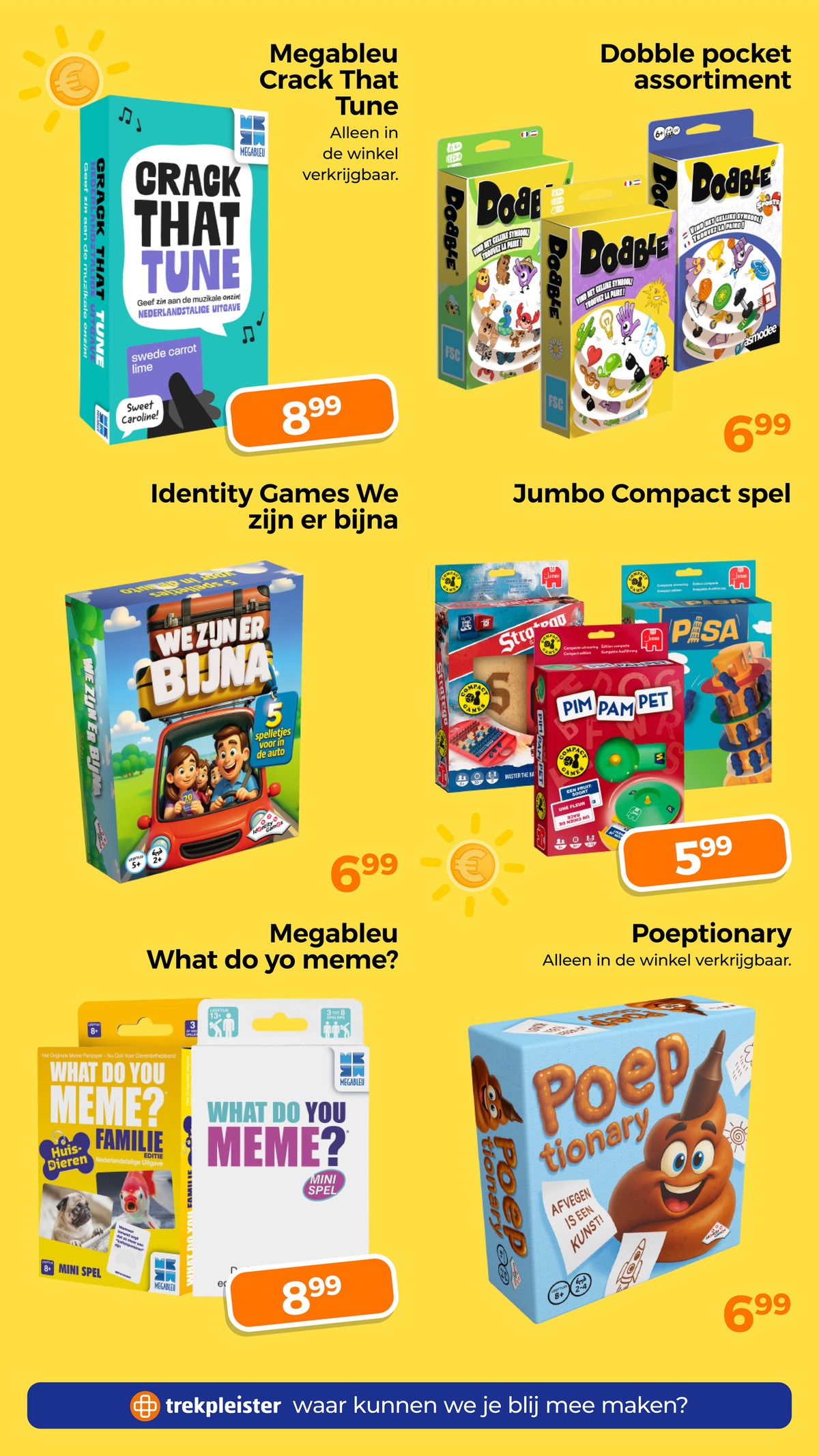 Dobble pocket assortiment, gemarkeerd op pagina 72 van de Trekpleister folder