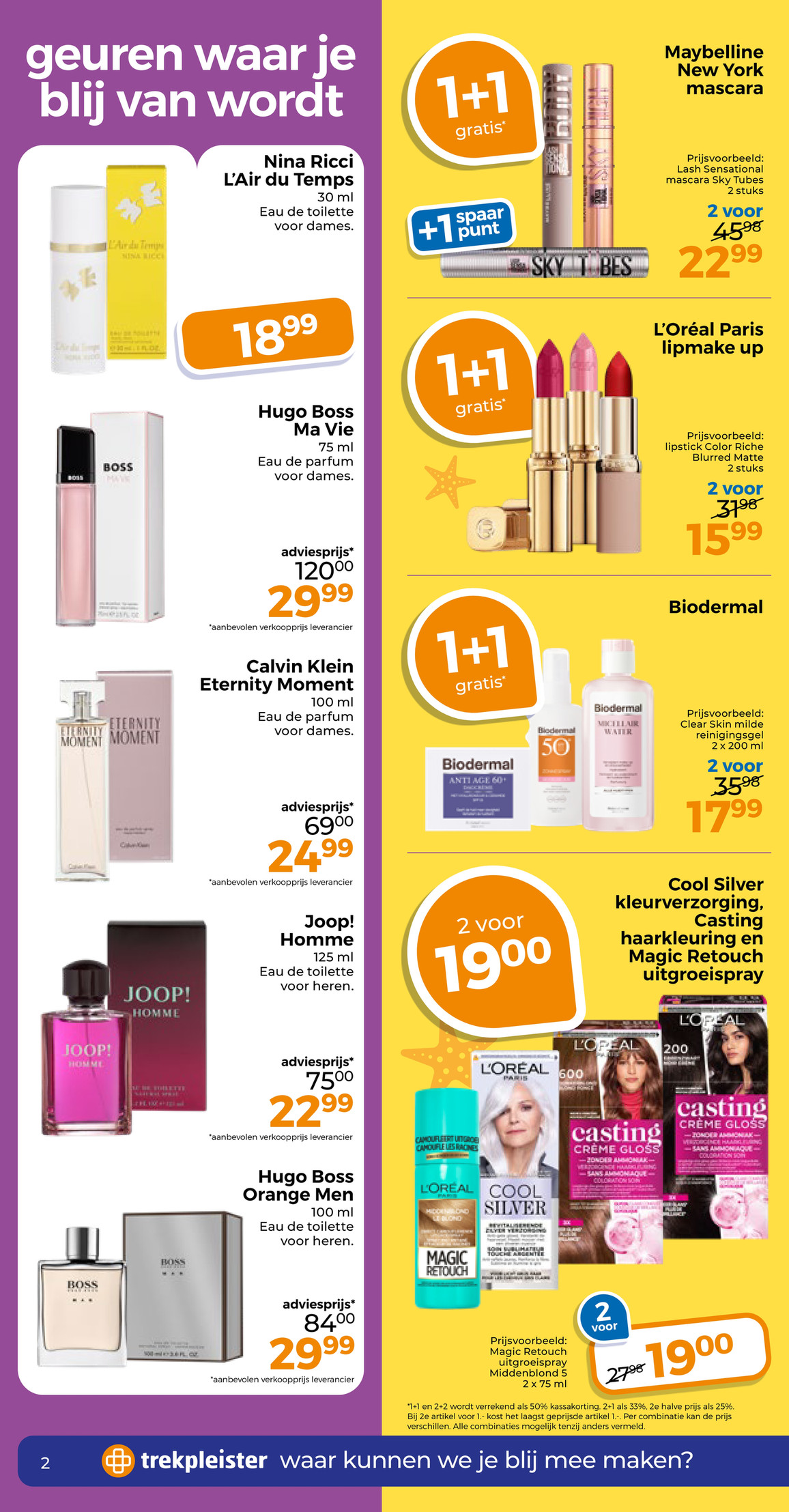 Joop! Homme, gemarkeerd op pagina 2 van de Trekpleister folder