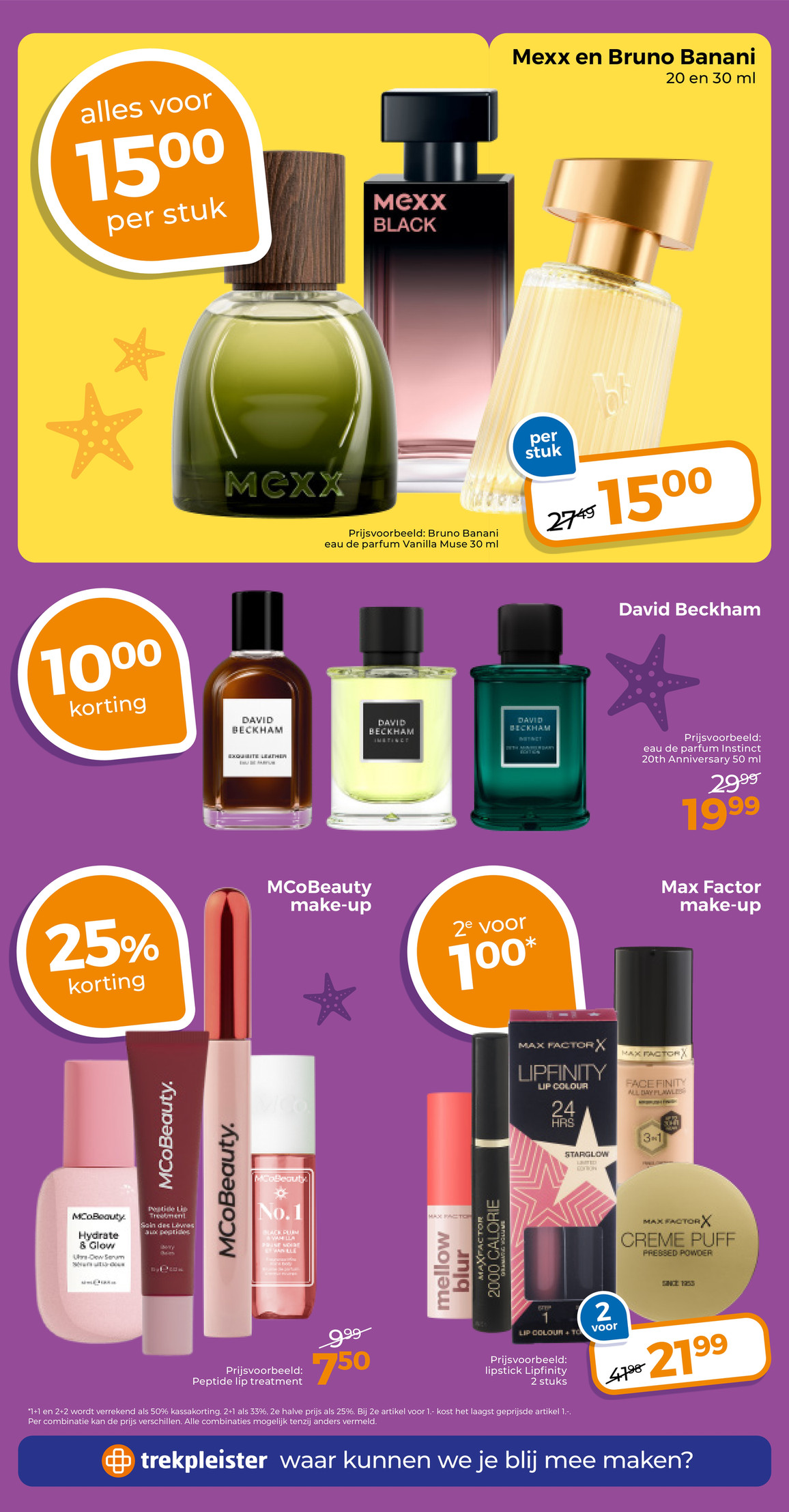 Max Factor make-up, gemarkeerd op pagina 4 van de Trekpleister folder