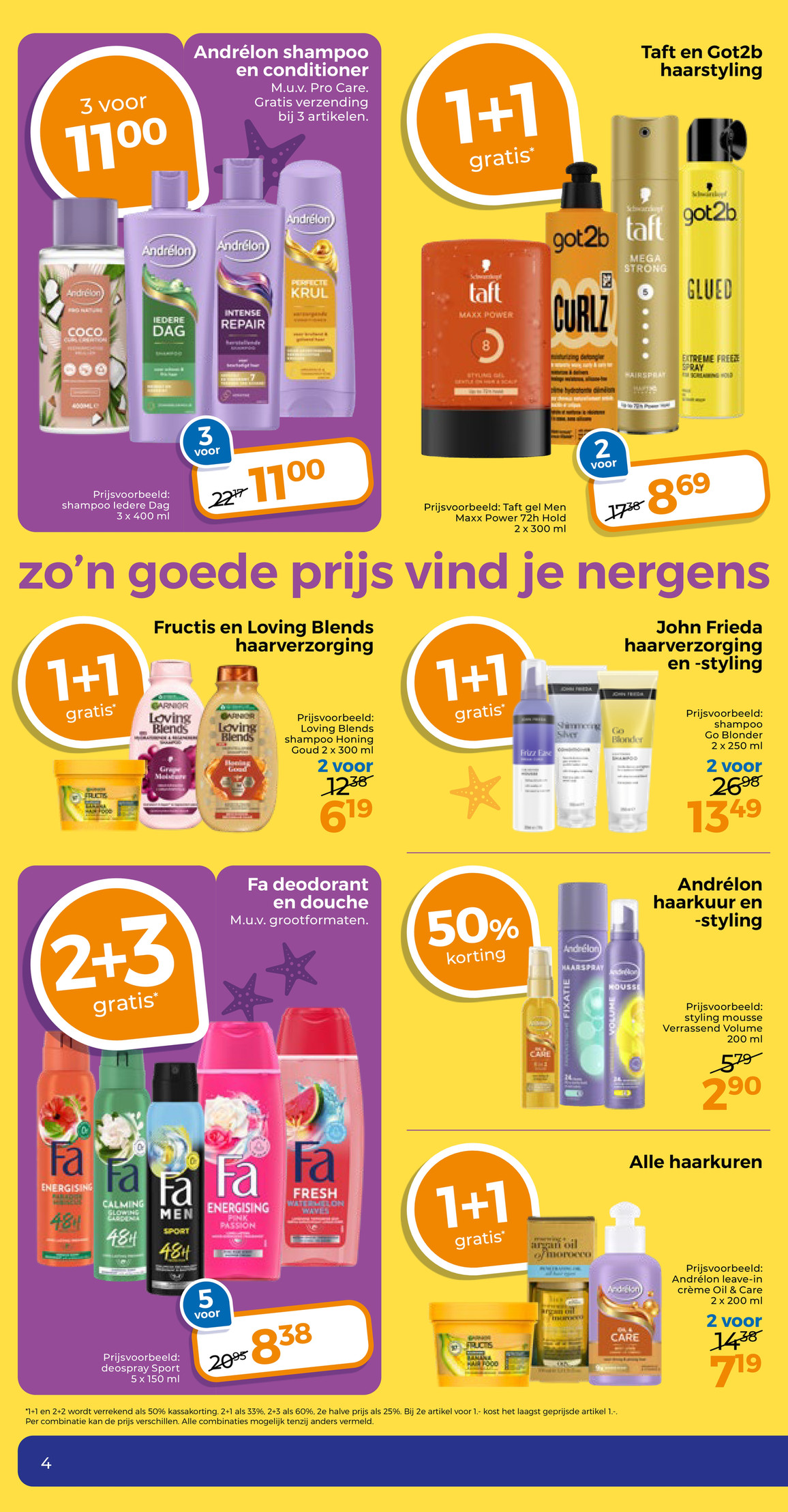 Fa deodorant en douche, gemarkeerd op pagina 8 van de Trekpleister folder