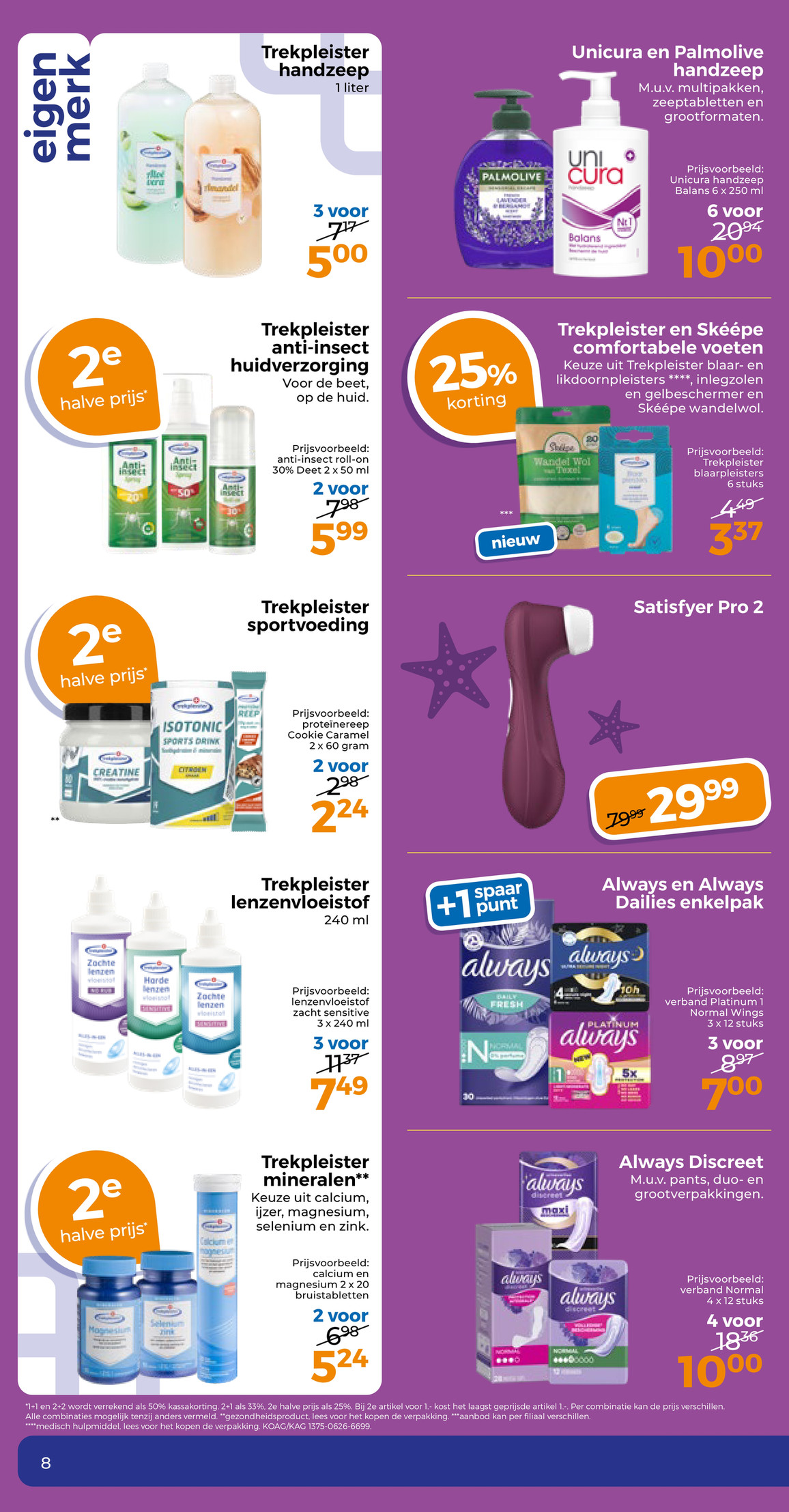 Trekpleister handzeep, gemarkeerd op pagina 24 van de Trekpleister folder