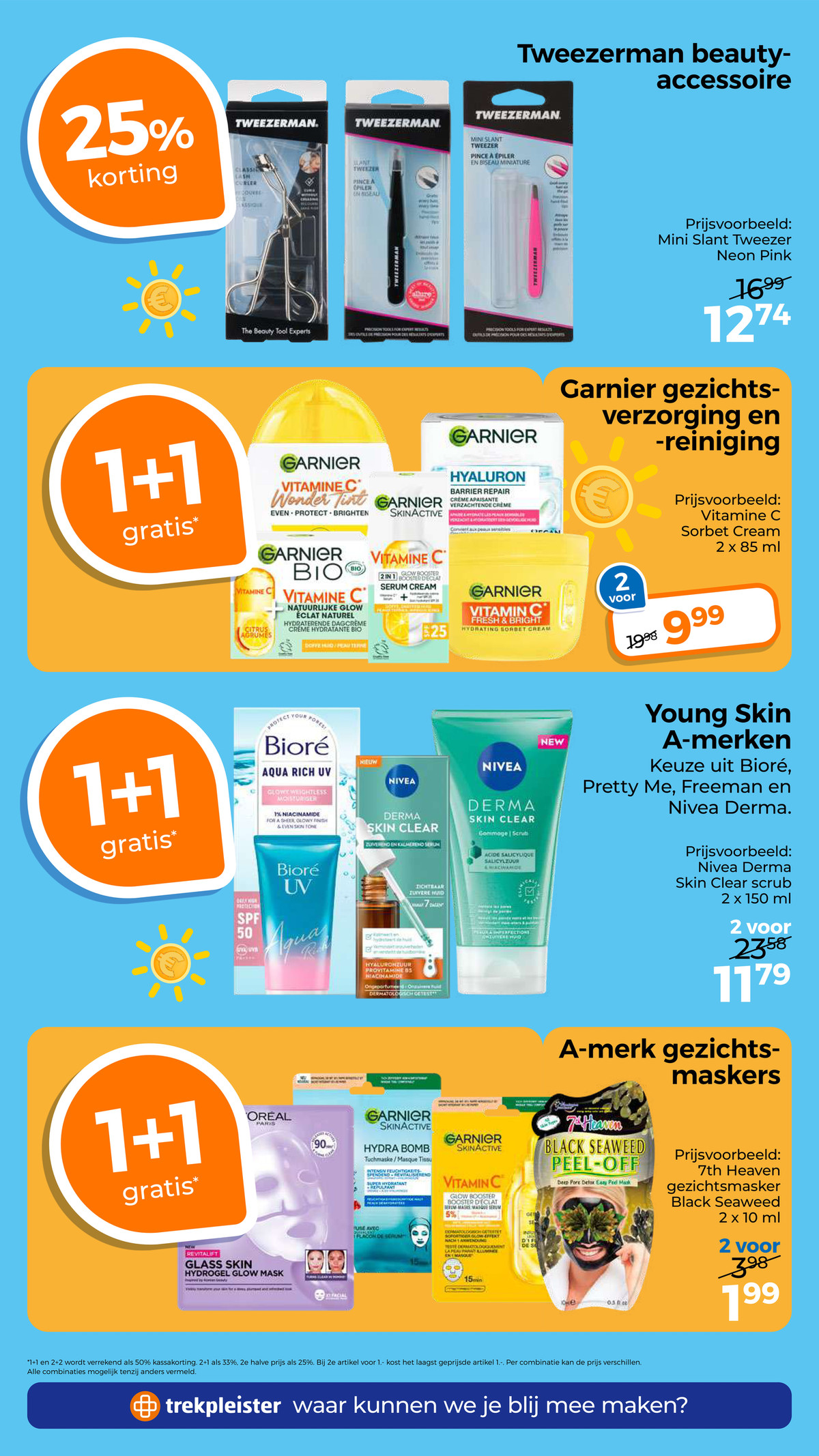 Young Skin A-merken, gemarkeerd op pagina 13 van de Trekpleister folder