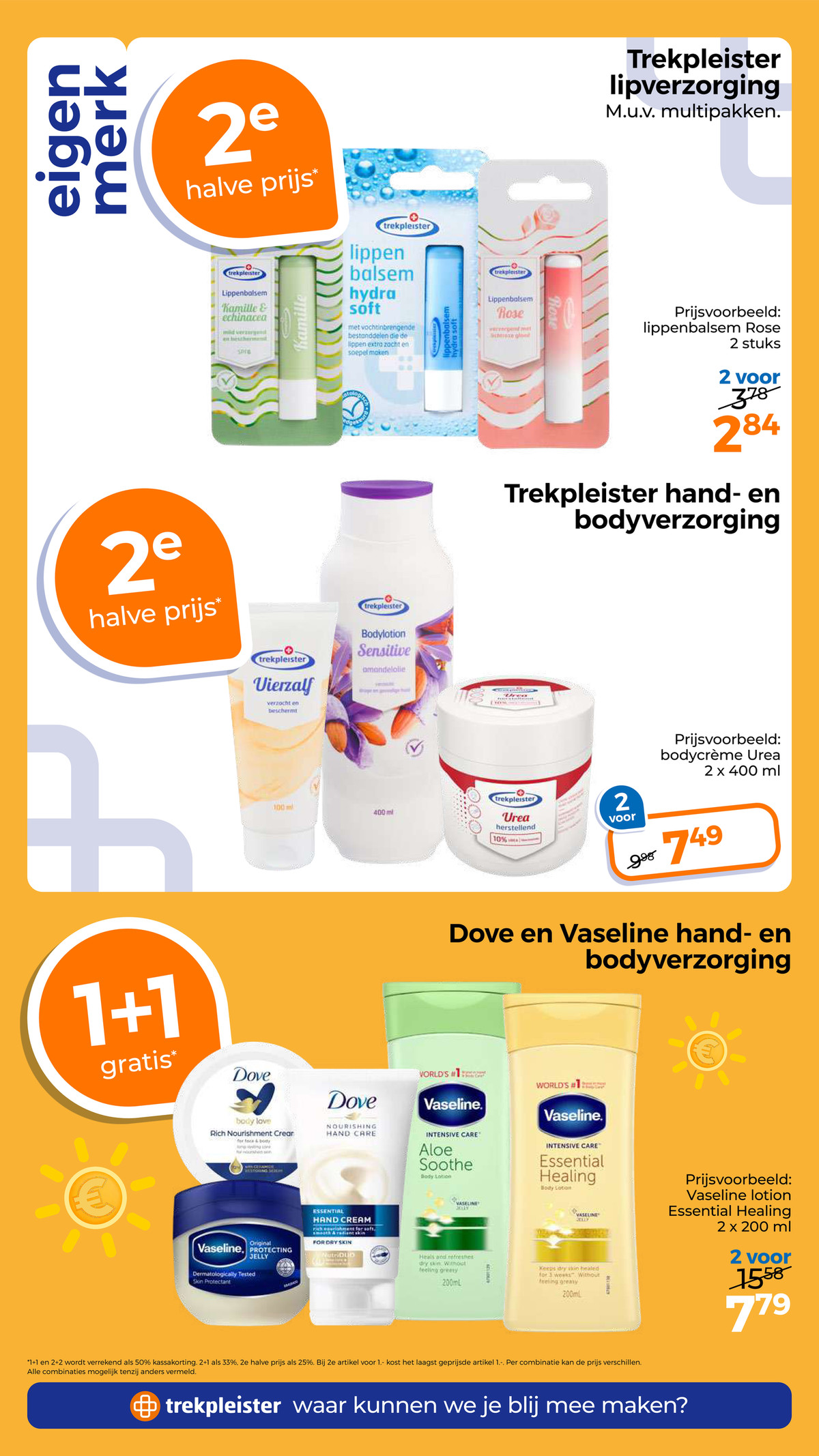 Trekpleister hand- en bodyverzorging, gemarkeerd op pagina 30 van de Trekpleister folder