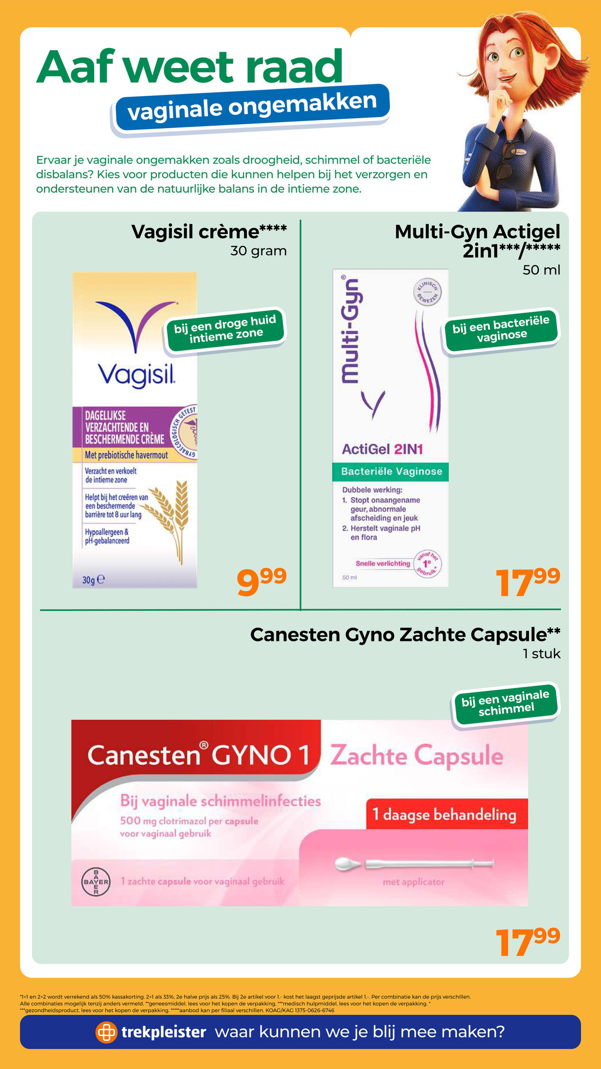 Multi-Gyn Actigel 2in1, gemarkeerd op pagina 43 van de Trekpleister folder