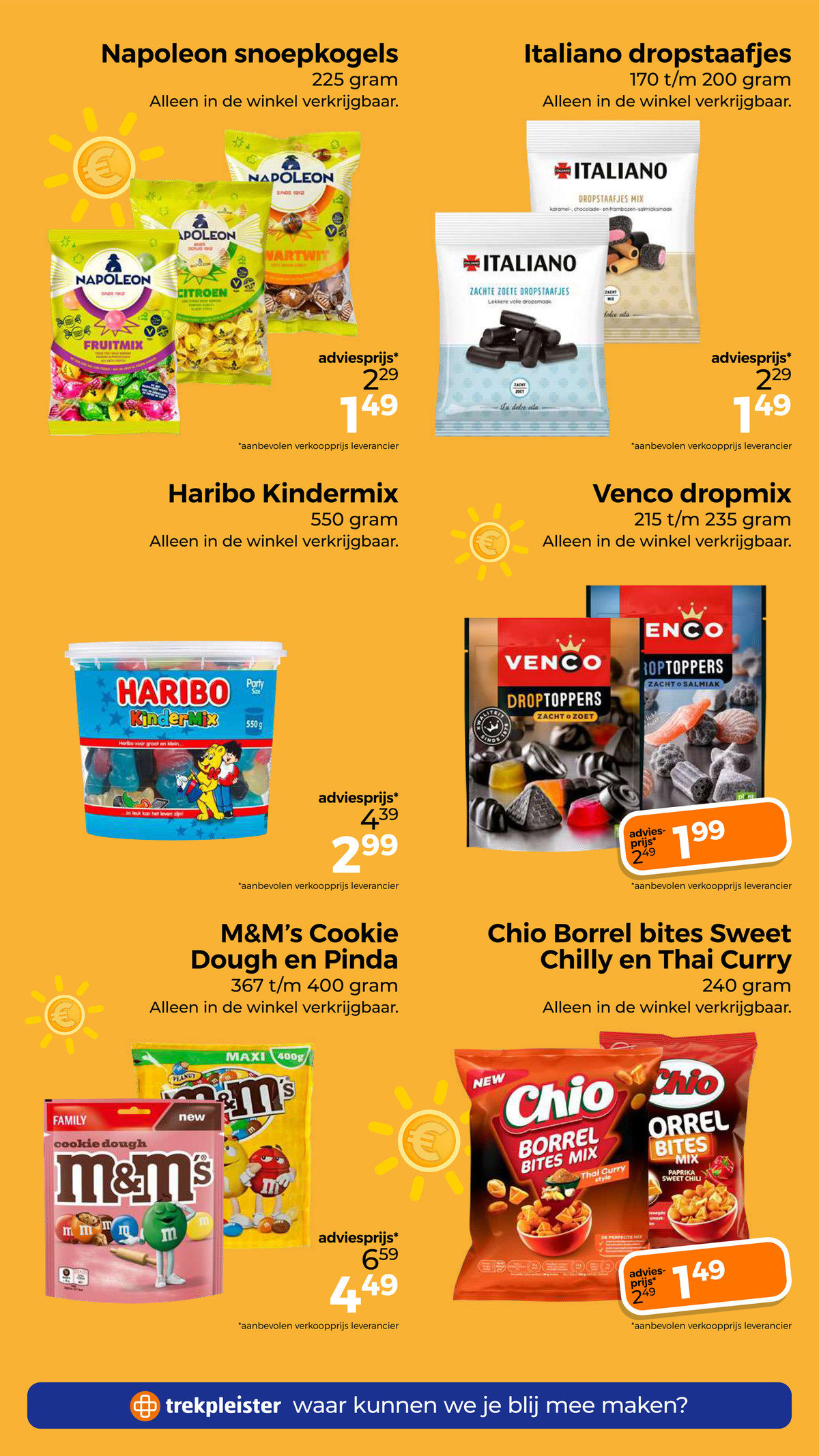 Chio Borrel bites, gemarkeerd op pagina 59 van de Trekpleister folder