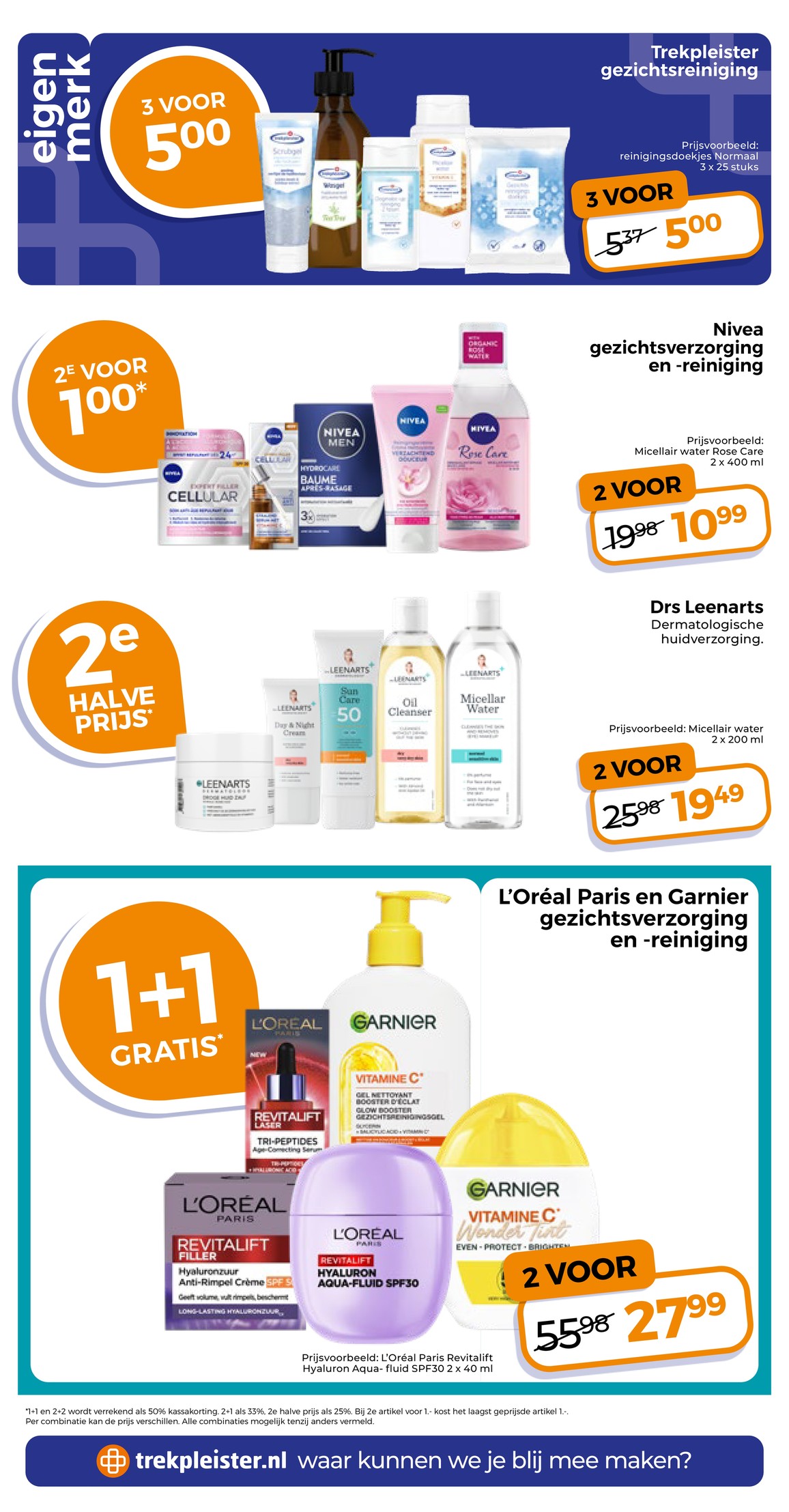 Nivea gezichtsverzorging en -reiniging, uit de Trekpleister folder, pagina 4