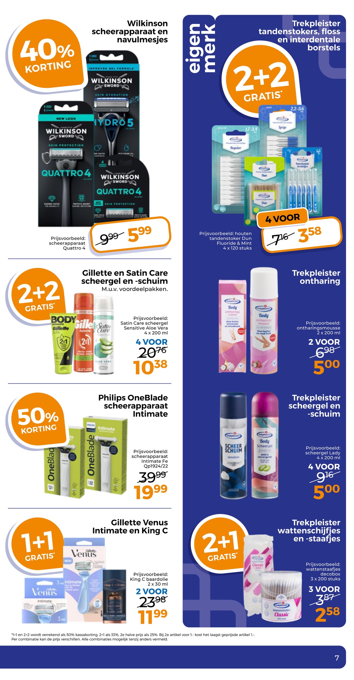 Trekpleister wattenschijfjes en -staafjes, gemarkeerd op pagina 9 van de Trekpleister folder