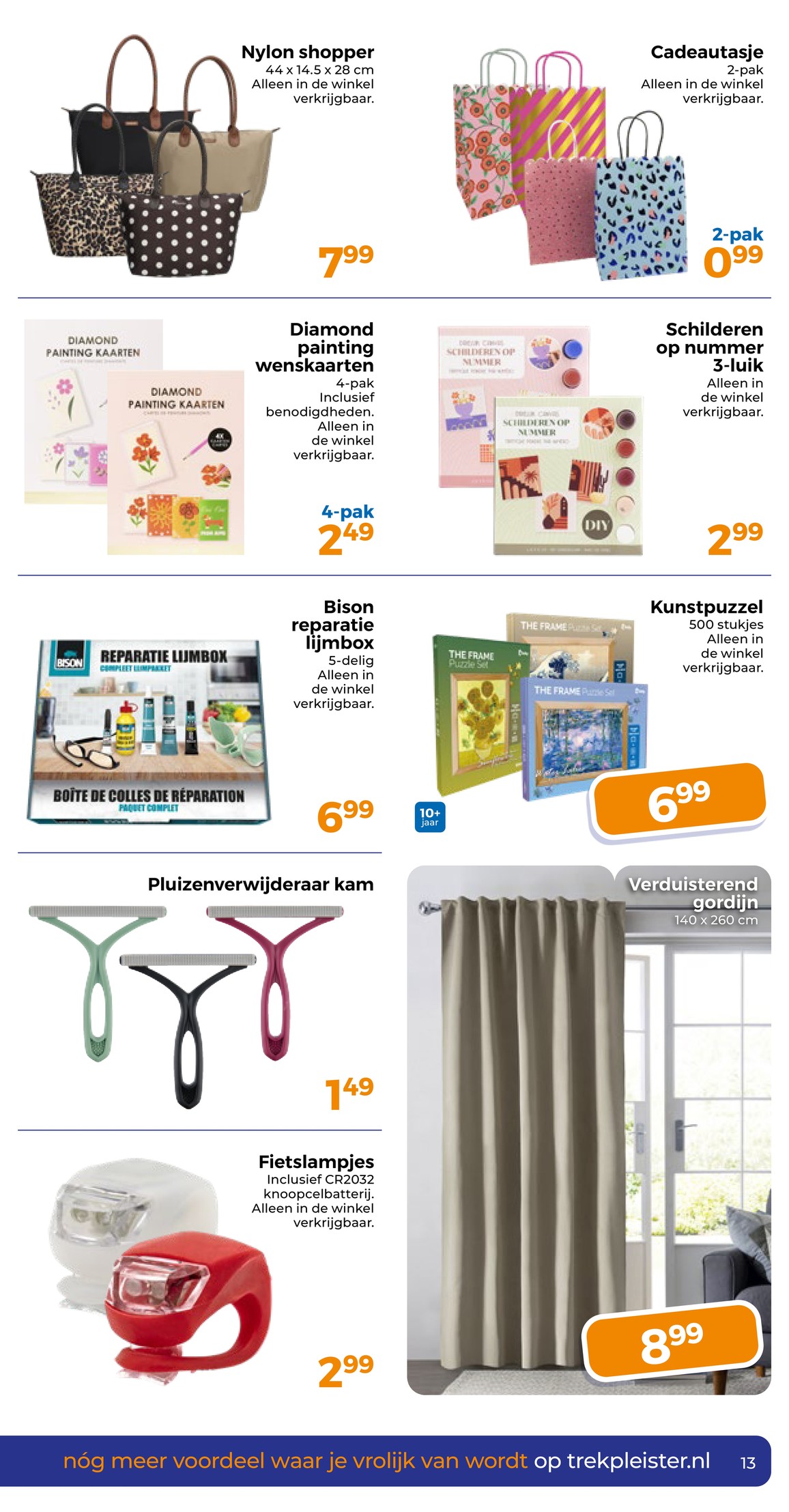 Nylon shopper, gemarkeerd op pagina 17 van de Trekpleister folder
