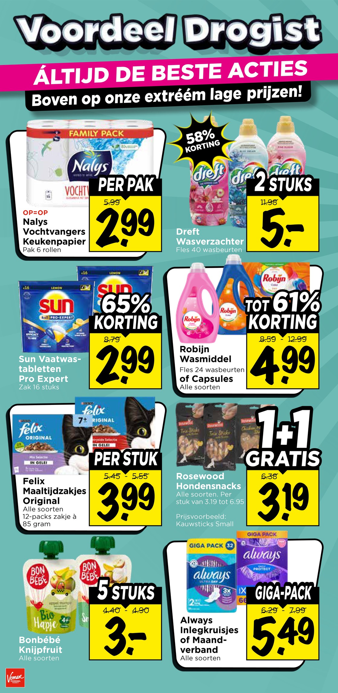 Bonbébé Knijpfruit, gemarkeerd op pagina 12 van de Vomar folder