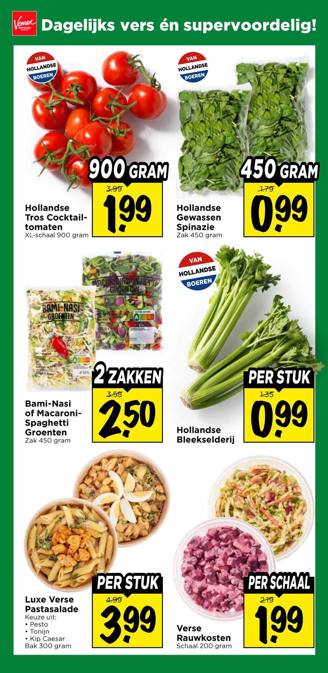 Hollandse Bleekselderij, gemarkeerd op pagina 14 van de Vomar folder