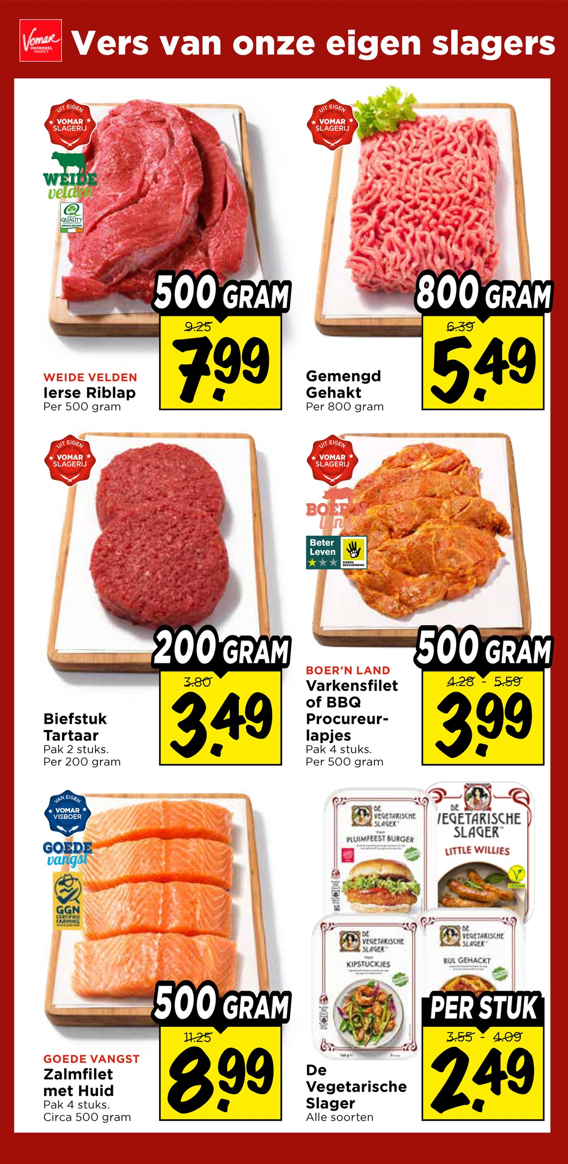 Gemengd Gehakt, gemarkeerd op pagina 18 van de Vomar folder
