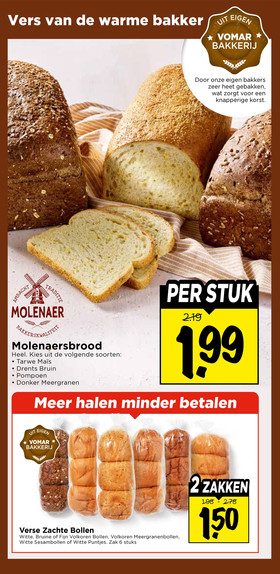 Verse Zachte Bollen, gemarkeerd op pagina 22 van de Vomar folder