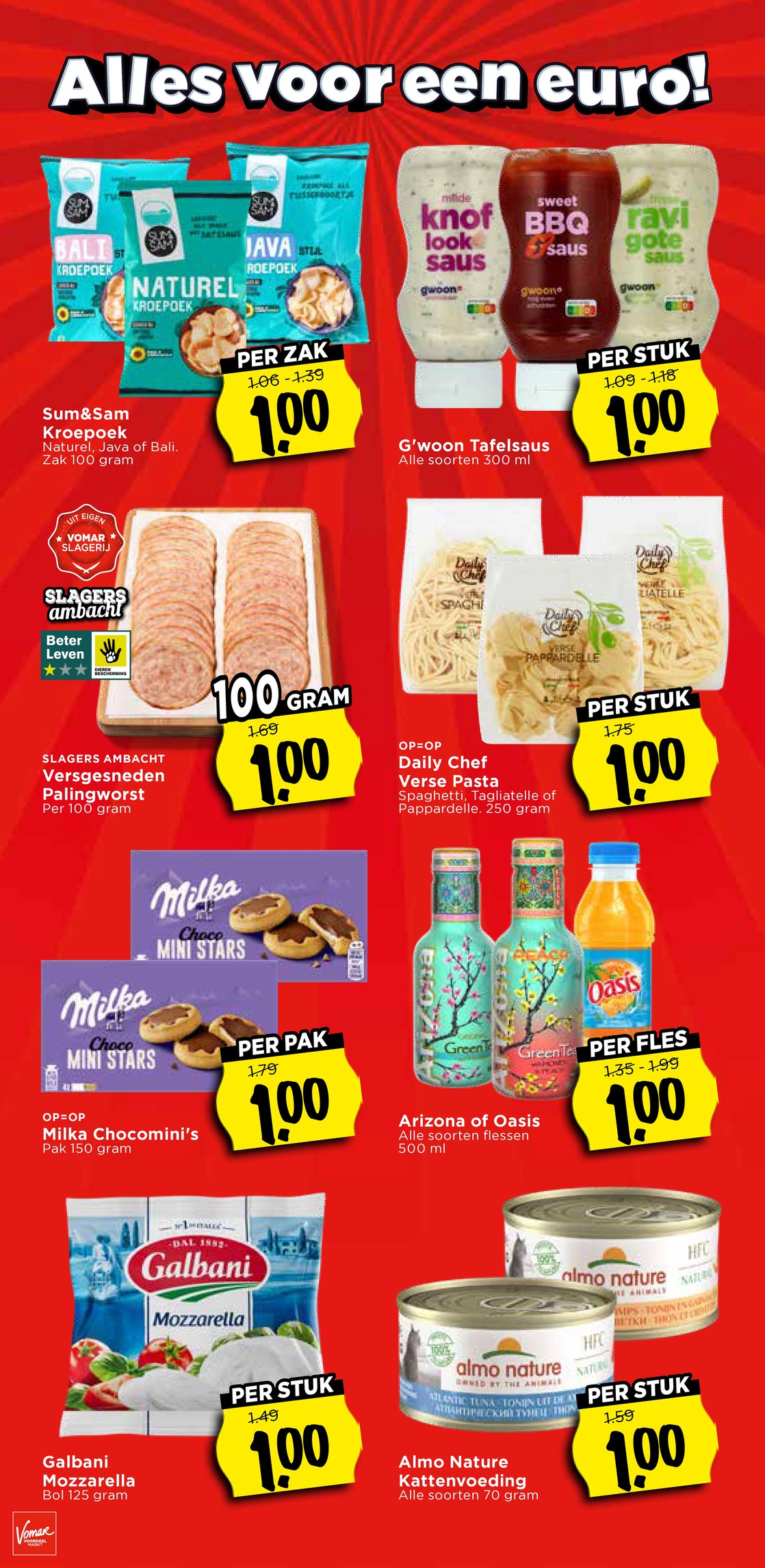 Galbani Mozzarella, gemarkeerd op pagina 30 van de Vomar folder