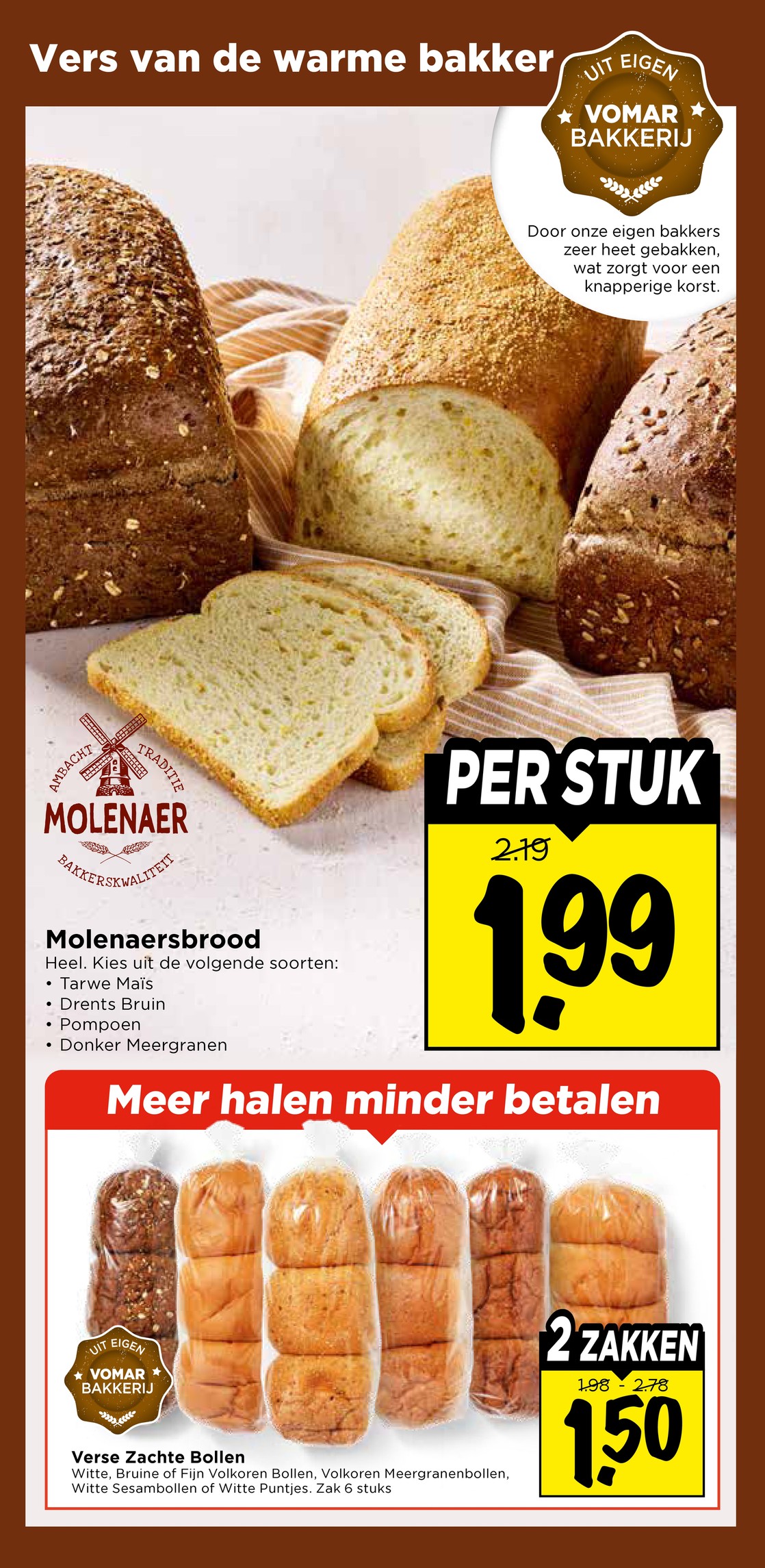 Molenaersbrood, gemarkeerd op pagina 26 van de Vomar folder