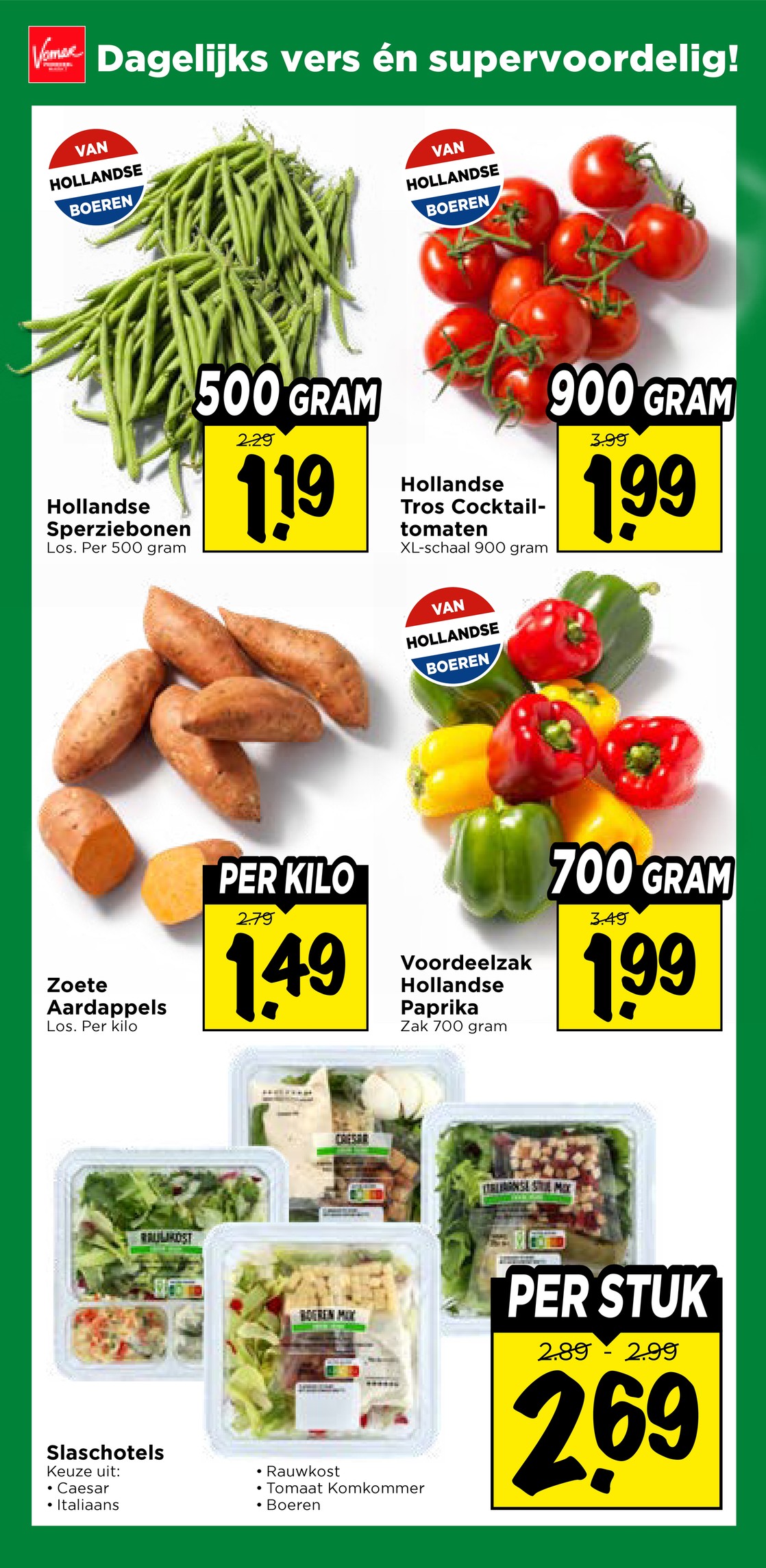 Slaschotels, gemarkeerd op pagina 8 van de Vomar folder