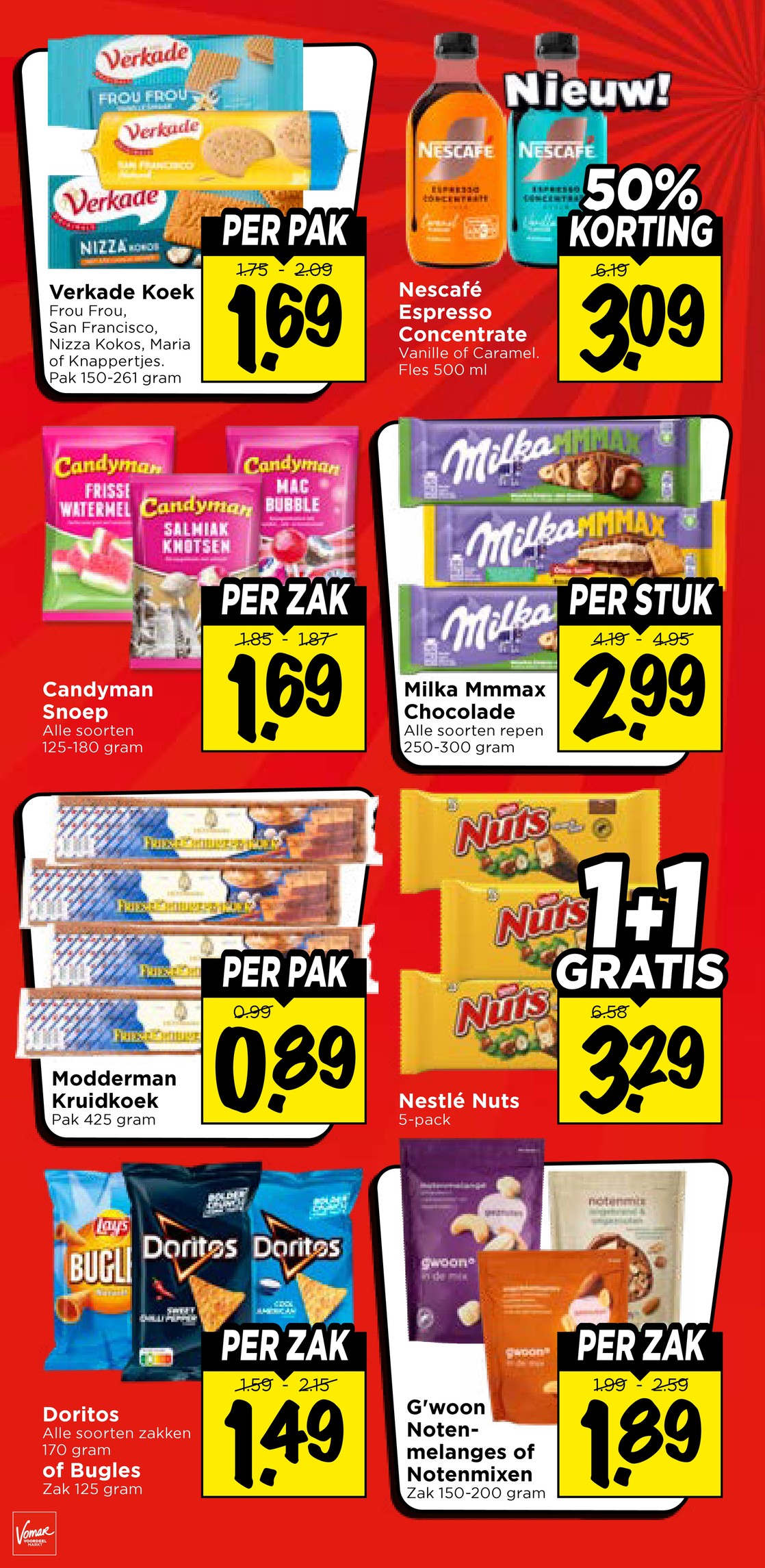 Milka Mmmax Chocolade, gemarkeerd op pagina 23 van de Vomar folder