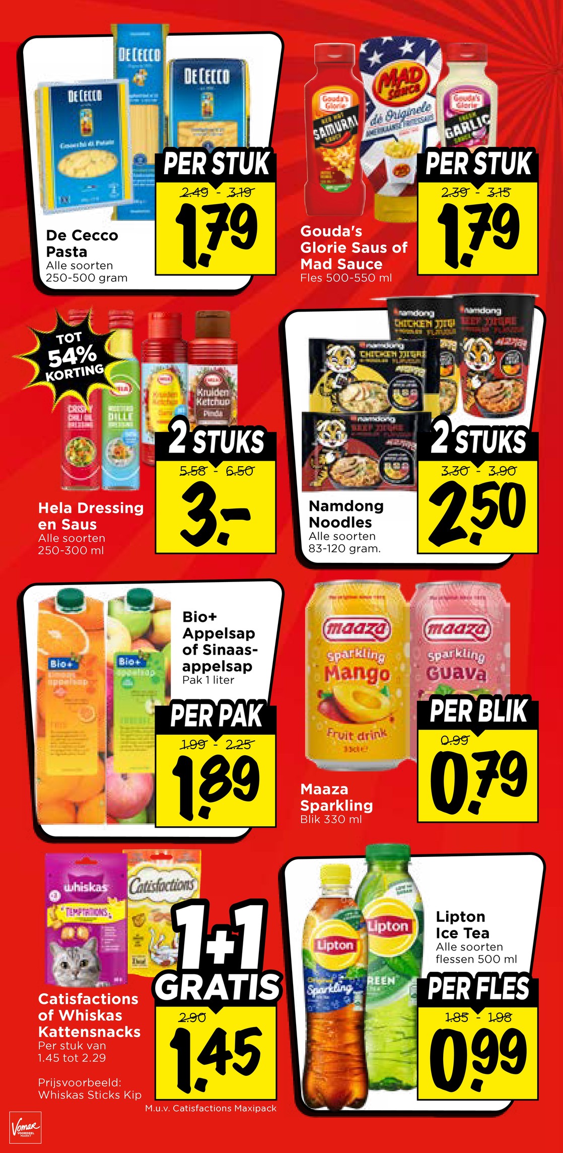 Lipton Ice Tea, gemarkeerd op pagina 24 van de Vomar folder