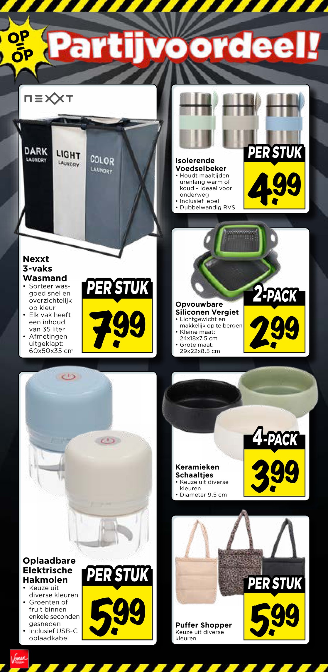 Nexxt 3-vaks Wasmand, gemarkeerd op pagina 30 van de Vomar folder