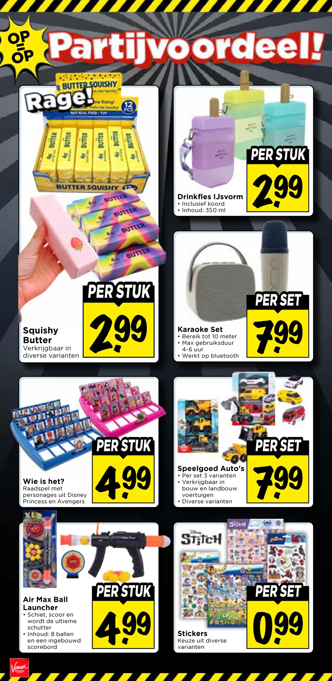 Stickers, gemarkeerd op pagina 32 van de Vomar folder