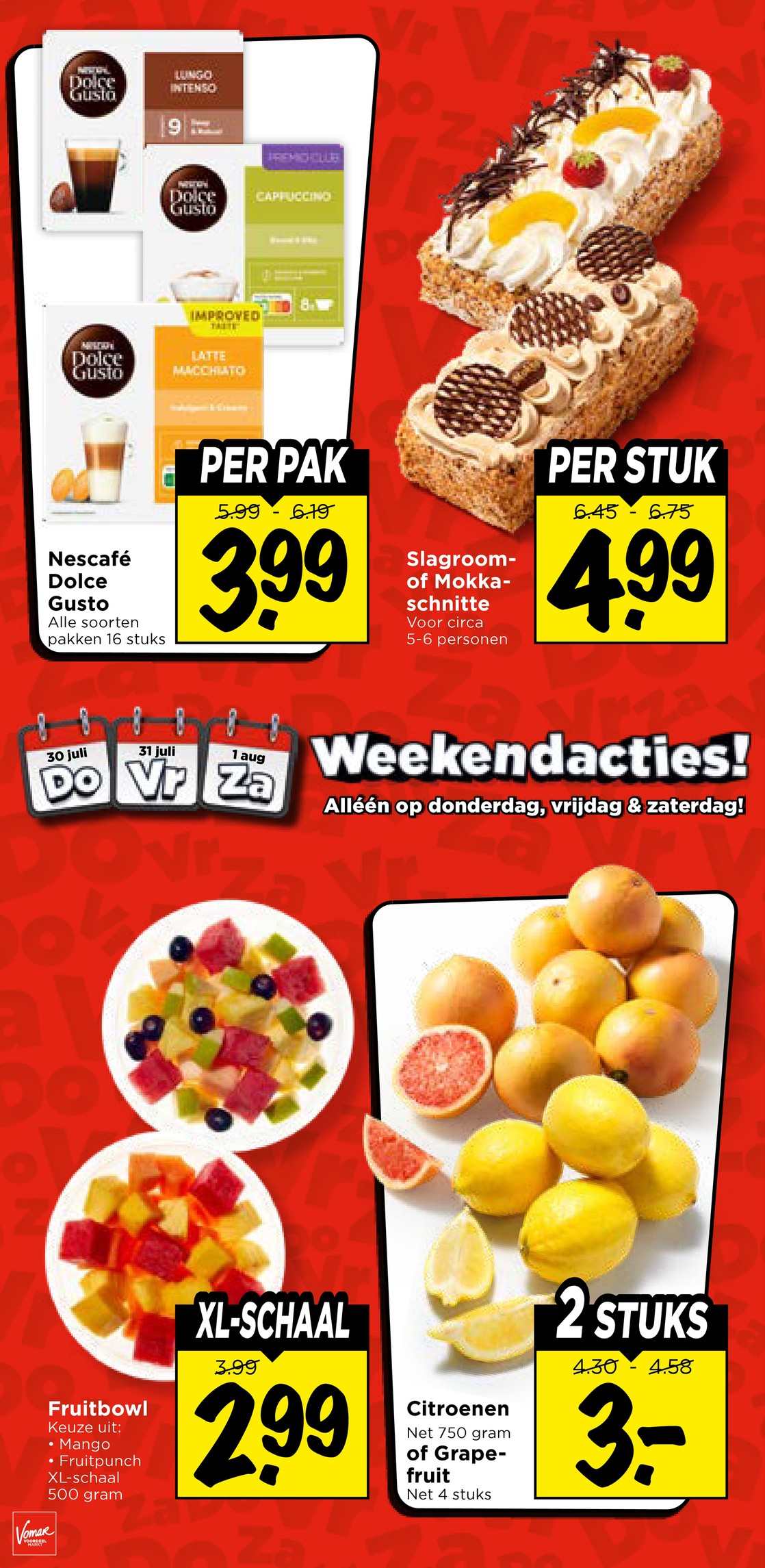 Nescafé Dolce Gusto, gemarkeerd op pagina 34 van de Vomar folder