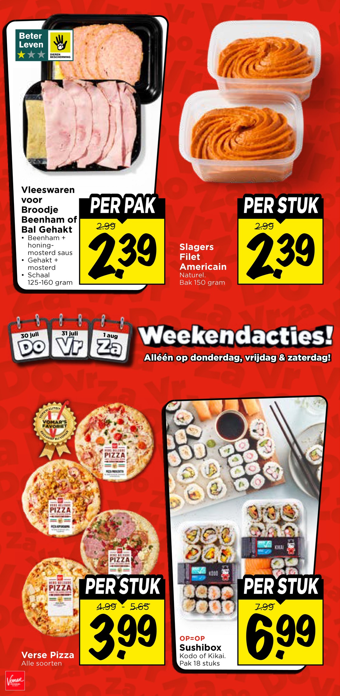 Sushibox, gemarkeerd op pagina 35 van de Vomar folder