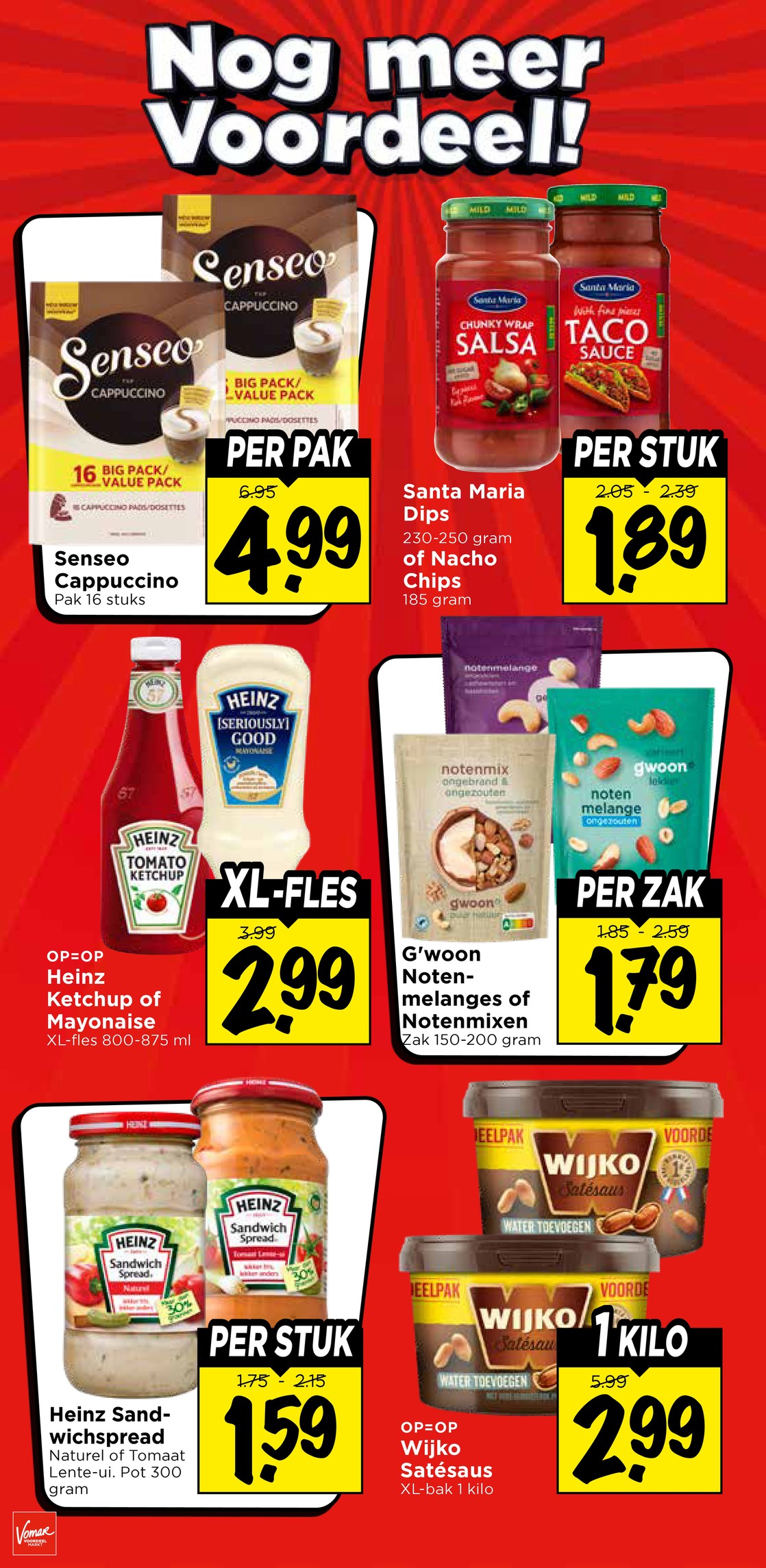 Senseo Cappuccino, gemarkeerd op pagina 27 van de Vomar folder