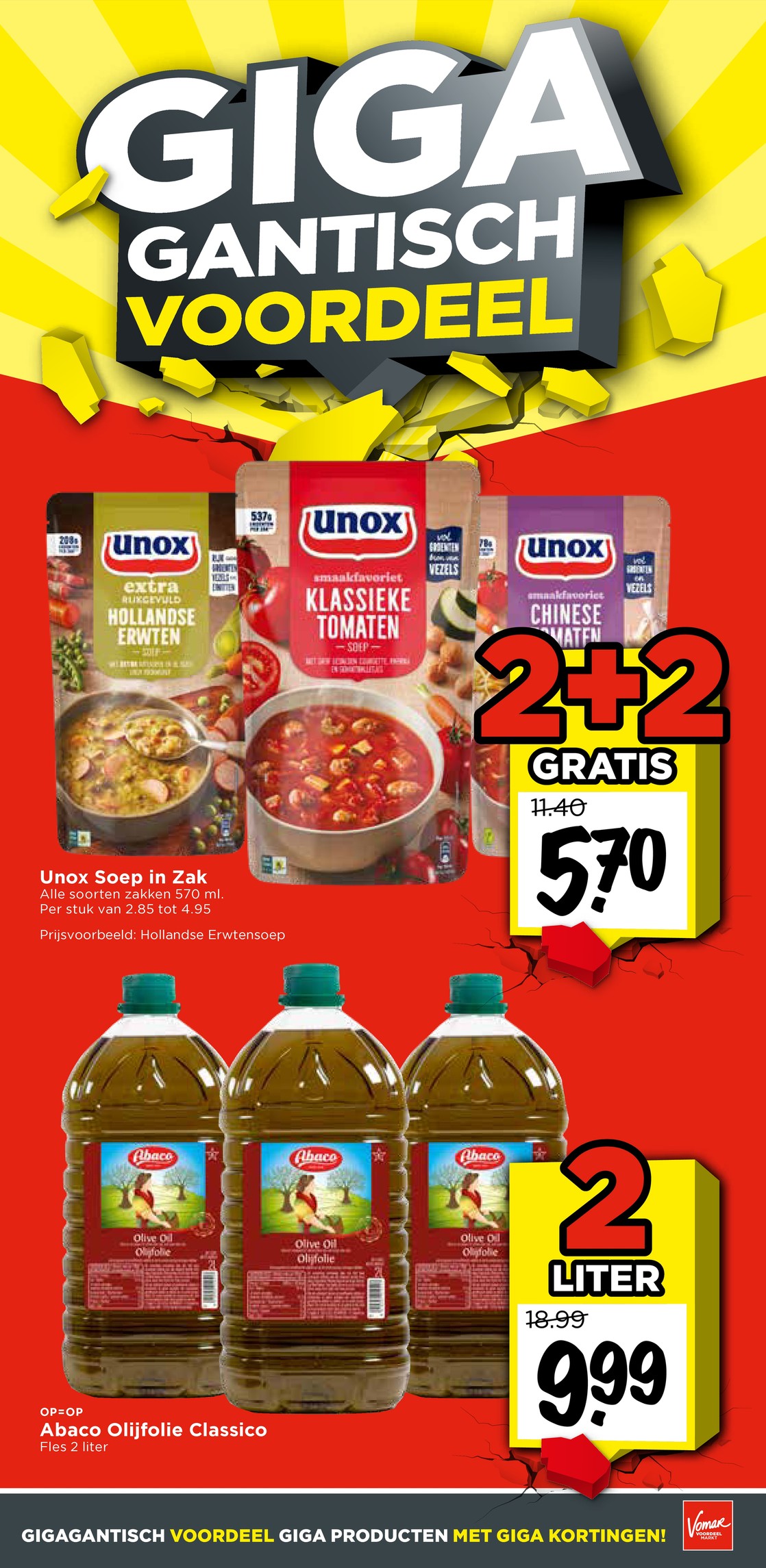 Abaco Olijfolie Classico, gemarkeerd op pagina 12 van de Vomar folder