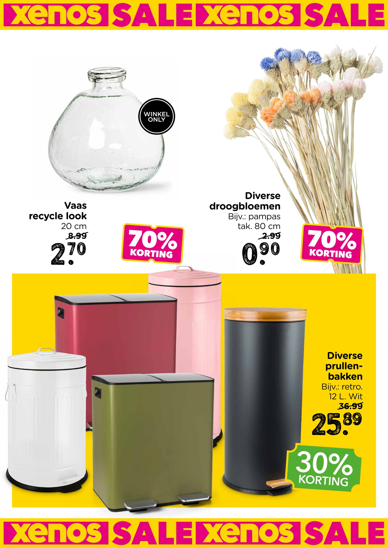 Vaas recycle look, gemarkeerd op pagina 7 van de Xenos folder