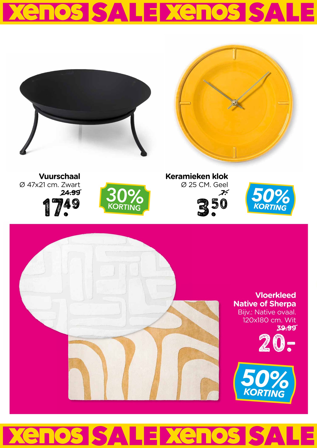Vloerkleed Native of Sherpa, gemarkeerd op pagina 26 van de Xenos folder