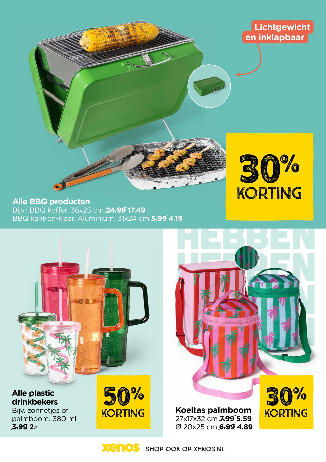 plastic drinkbekers, gemarkeerd op pagina 17 van de Xenos folder