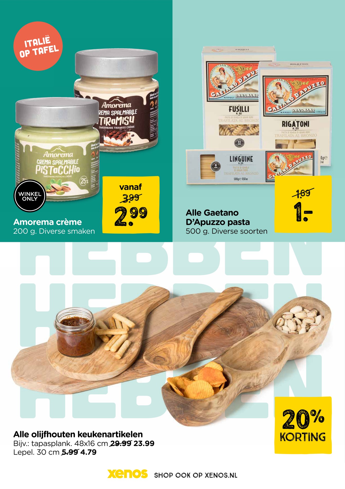 Amorema crème, gemarkeerd op pagina 22 van de Xenos folder