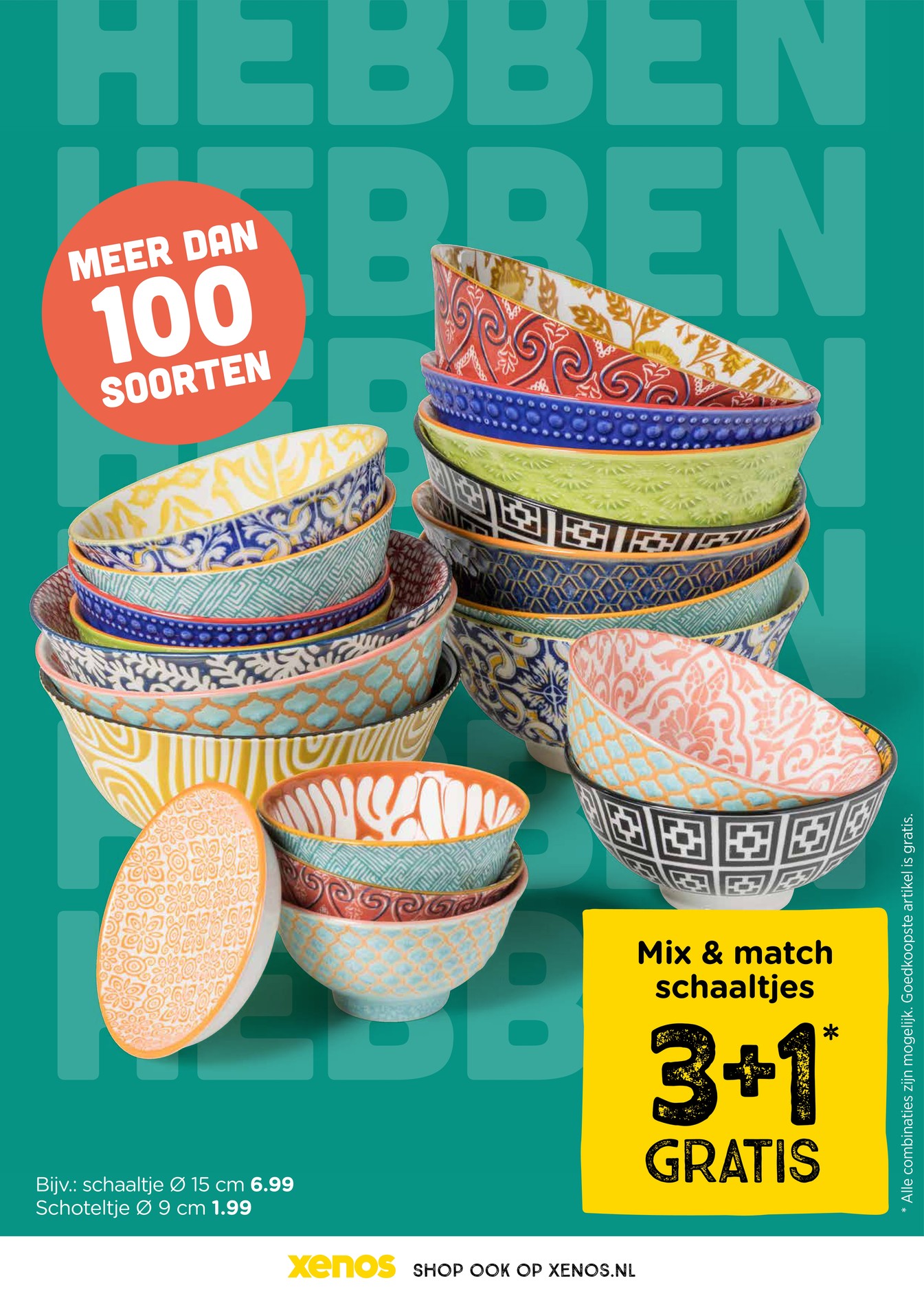 Mix & match schaaltjes, gemarkeerd op pagina 24 van de Xenos folder