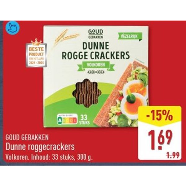 Goud Gebakken Dunne roggecrackers