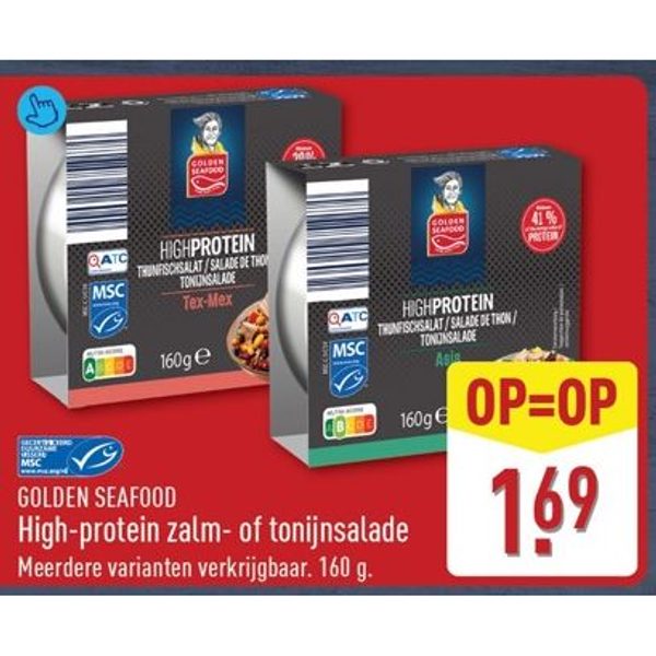 Golden Seafood High-protein zalm- of tonijnsalade