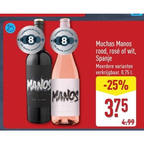 Muchas Manos rood, rosé of wit