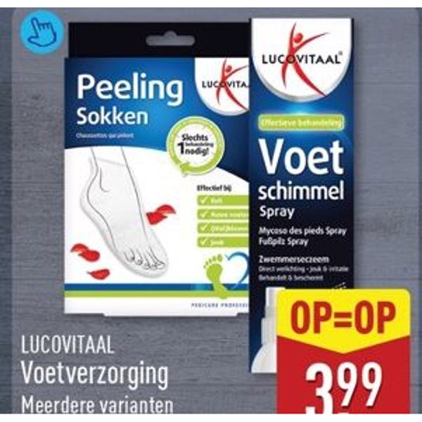 Voetverzorging (peeling sokken of voetschimmel spray)